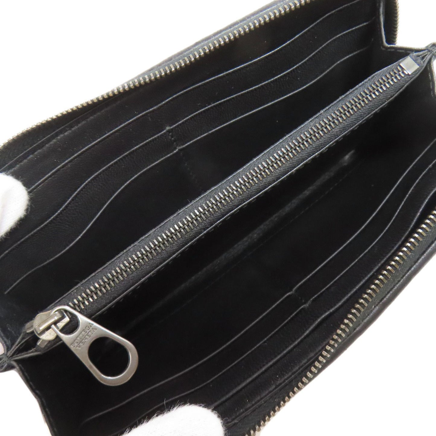 Bottega Veneta Intrecciato Round Zip Long Wallet Calfskin Women's