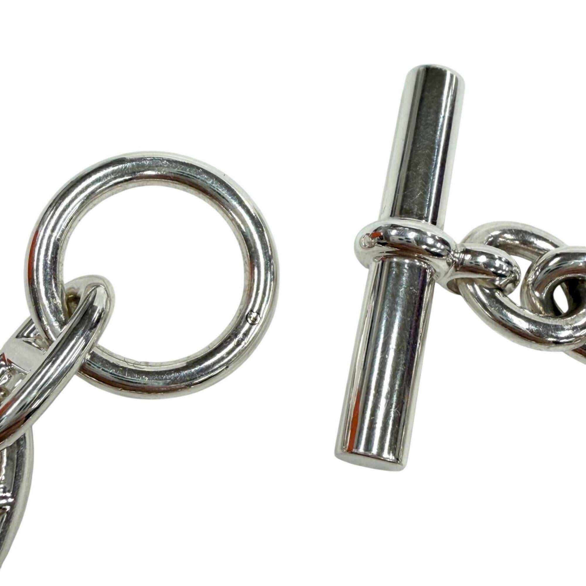 HERMES Chaine d'Ancre MM AG925 Bracelet, 14 links, Silver, Made in France, 2025 model, with case, Weight: 50.8g, Women's — Like New