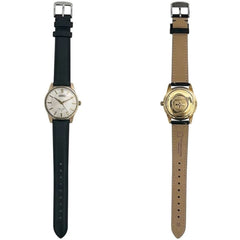 Seiko King Watch, White, Gold, Black, 44-2000, Stainless Steel, Leather Strap, Manual Winding — Good