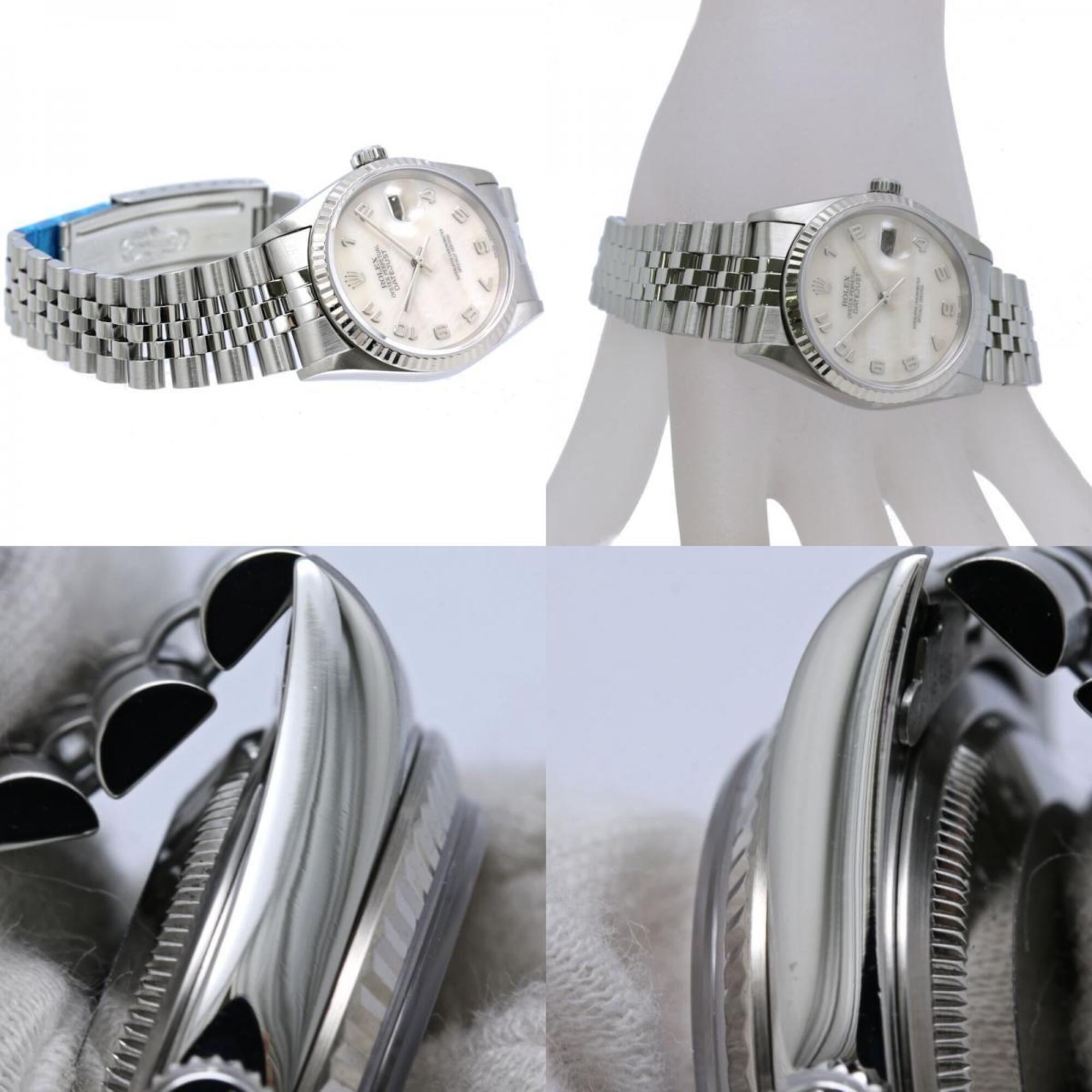 ROLEX Datejust Shell Arabic 16234NA Men's Watch SSx18KWG 40457 — Good