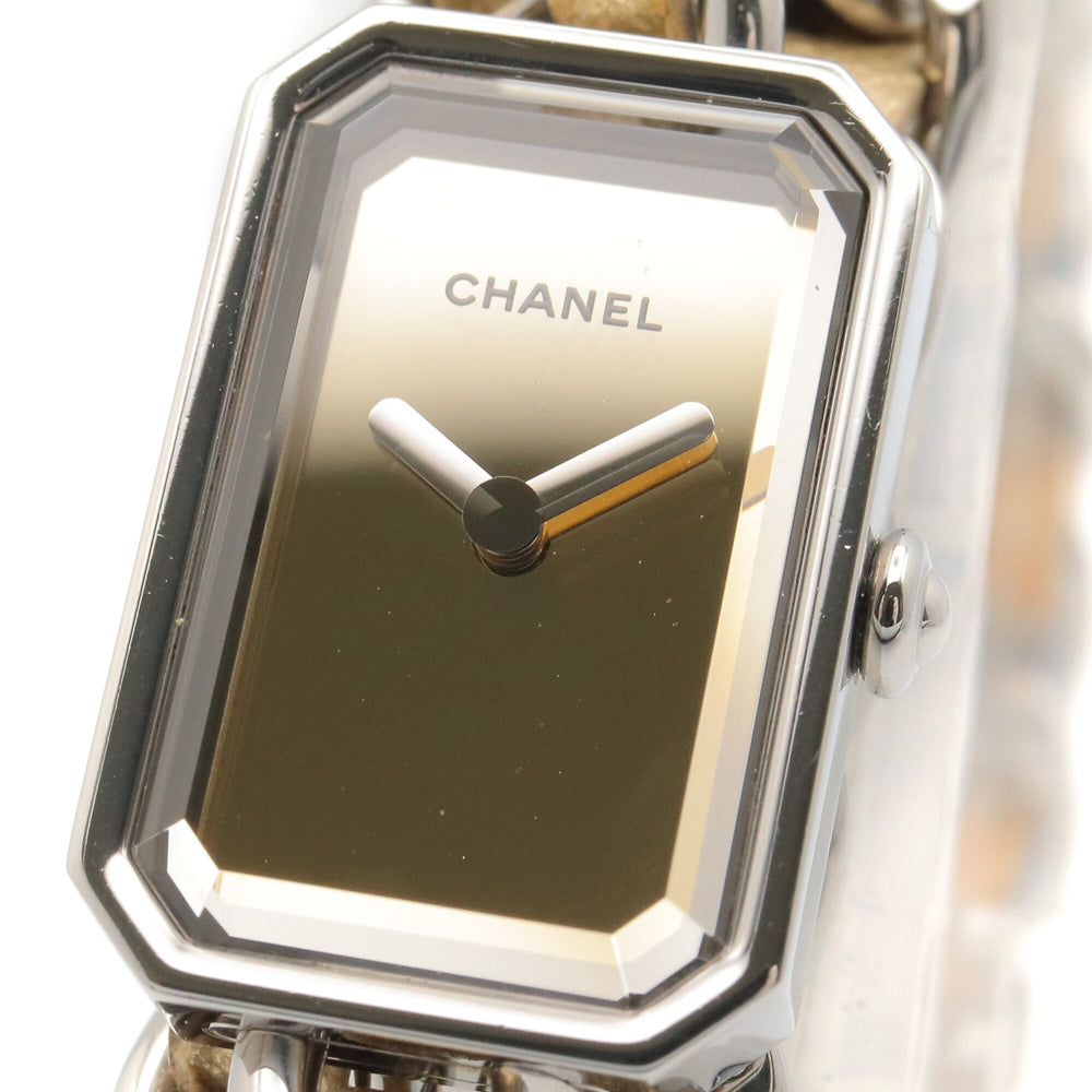 Chanel CHANEL Première Rock Watch, Stainless Steel, Leather Strap, Ladies, Gold Tone, Mirror Finish, H5583 — Very Good