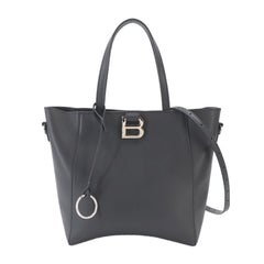 Balenciaga Hourglass Soft Small 2-way Tote Shoulder Handbag Leather Gray 810415 — New - Store Return