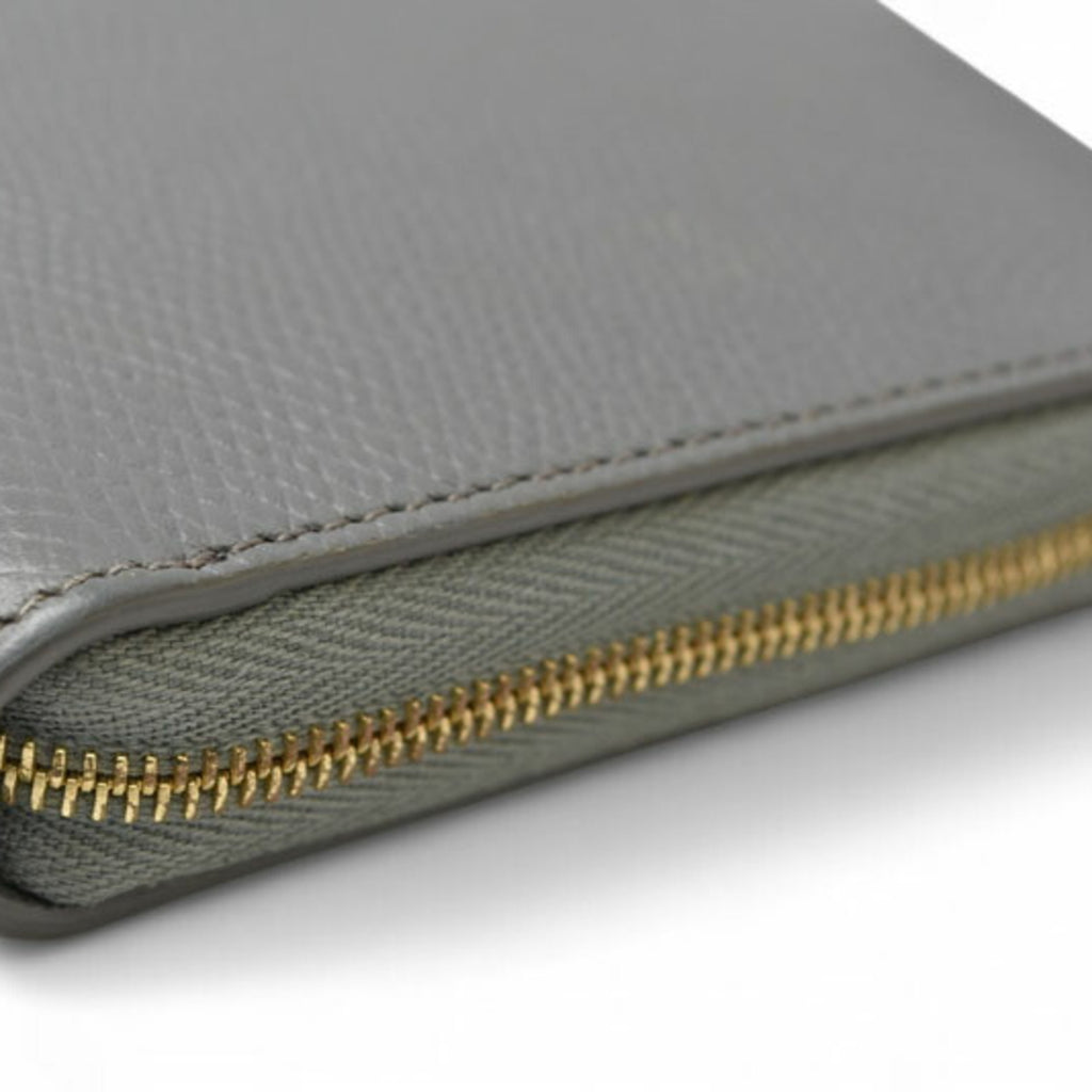 CELINE Wallet Long Large Zip Calfskin Grey 10B553EL.09