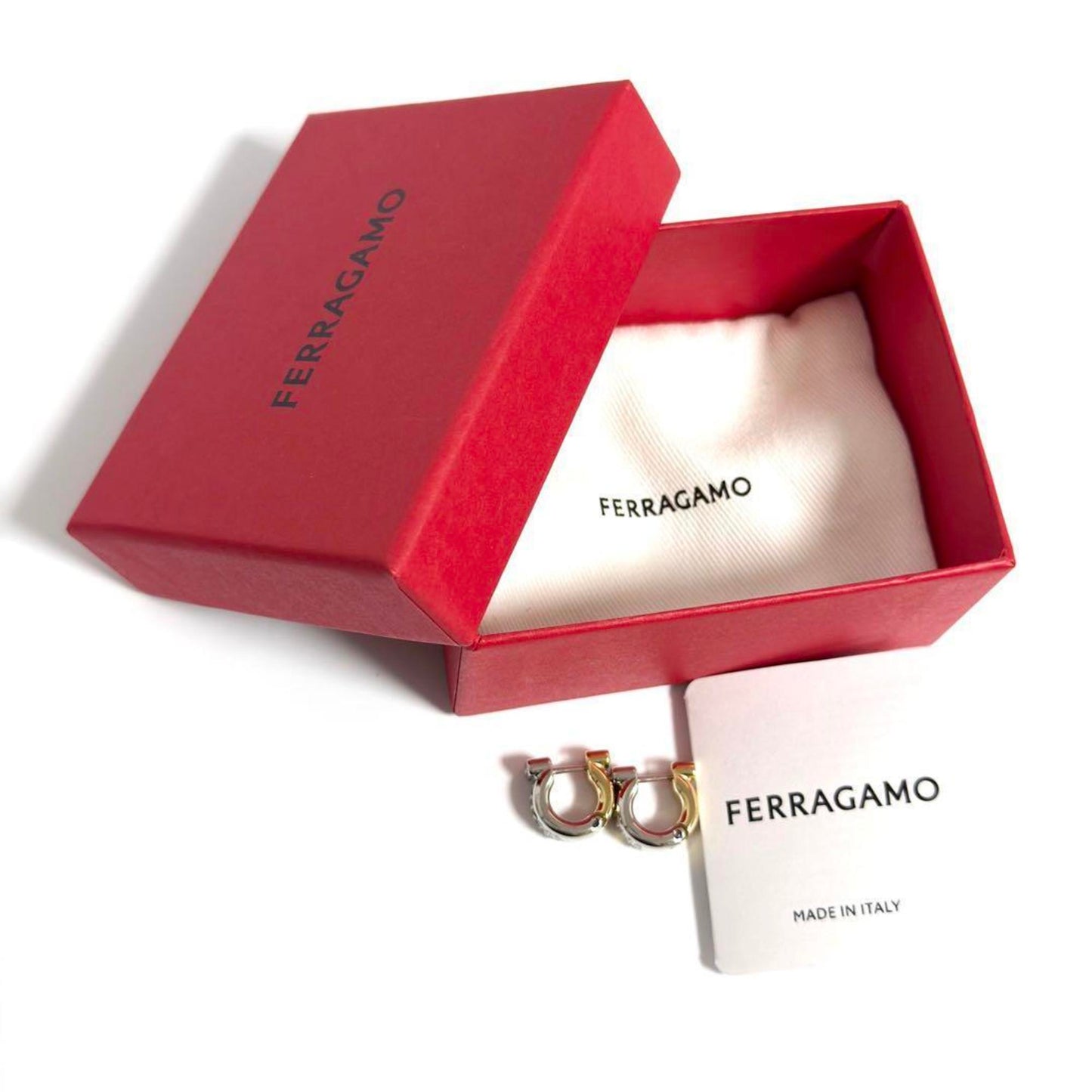 Salvatore Ferragamo Ferragamo Women's Gancini Crystal Hoop Earrings