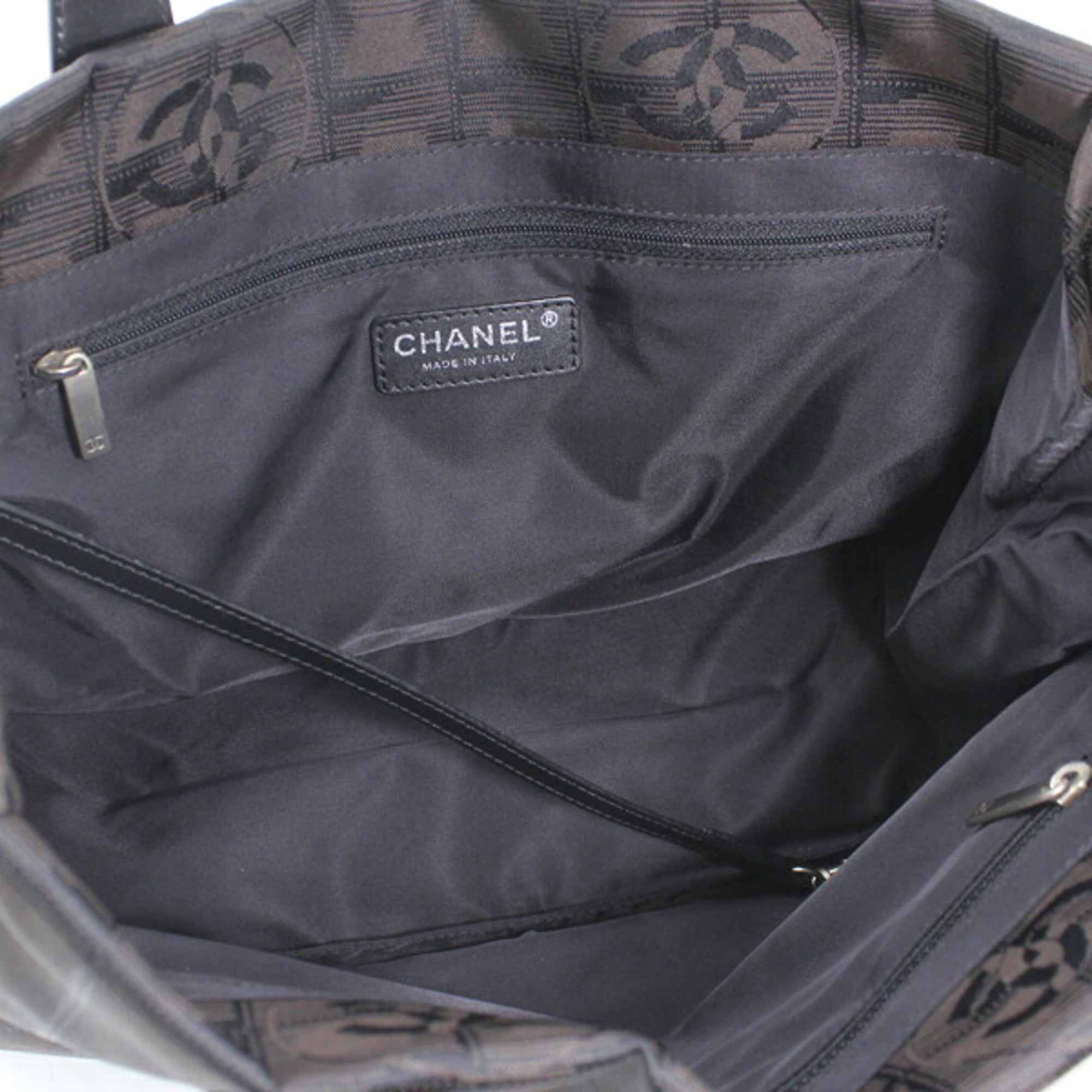 CHANEL New Travel Line Tote PM Dark Brown Bag Handbag Women's Nylon T6249 — New - Store Return