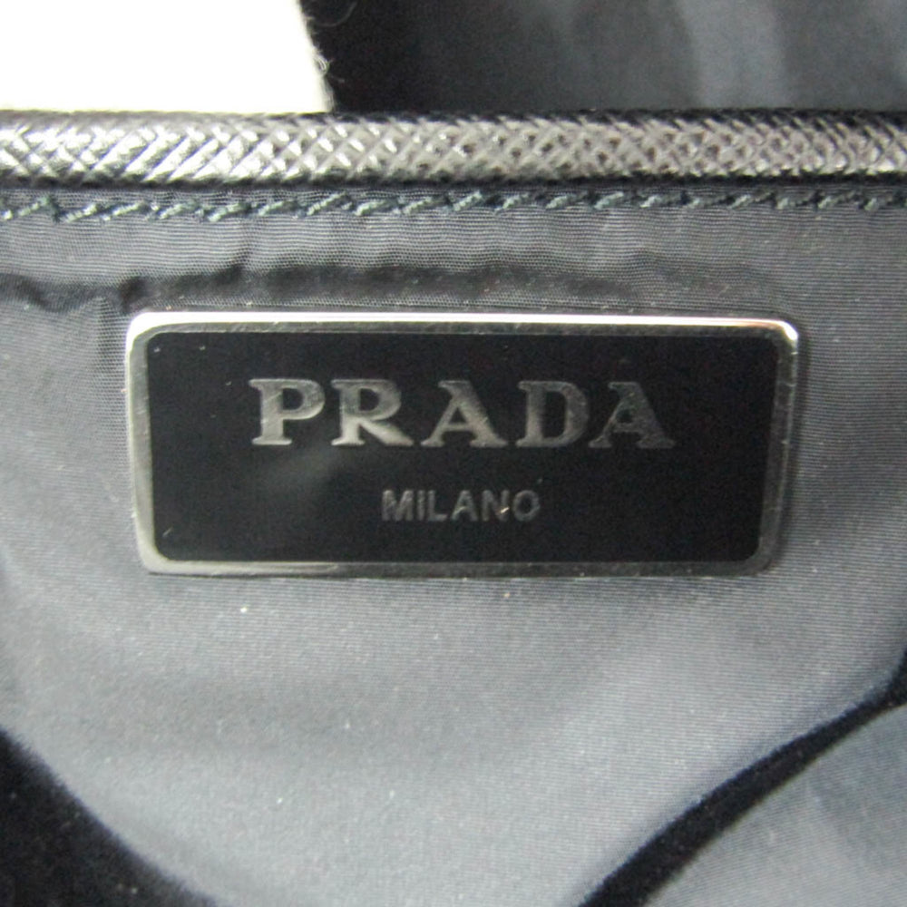 Prada TESSUTO STAMPAT 1BG189 Women's Nylon,Leather Shoulder Bag,Tote Bag Black,Pink,Yellow — Like New