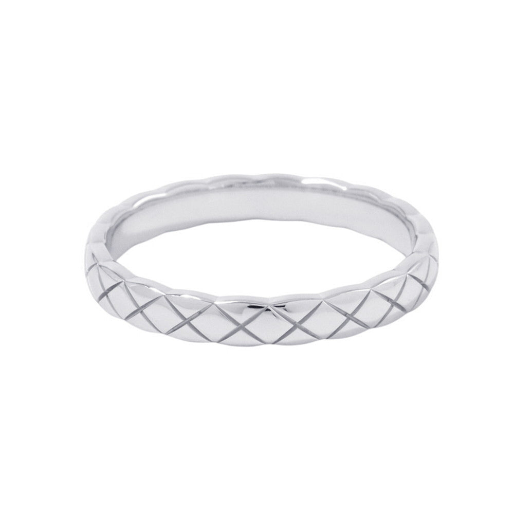 Chanel Coco Crush Collection Mini Ring, 18K White Gold, Size 60, J11793 — Like New
