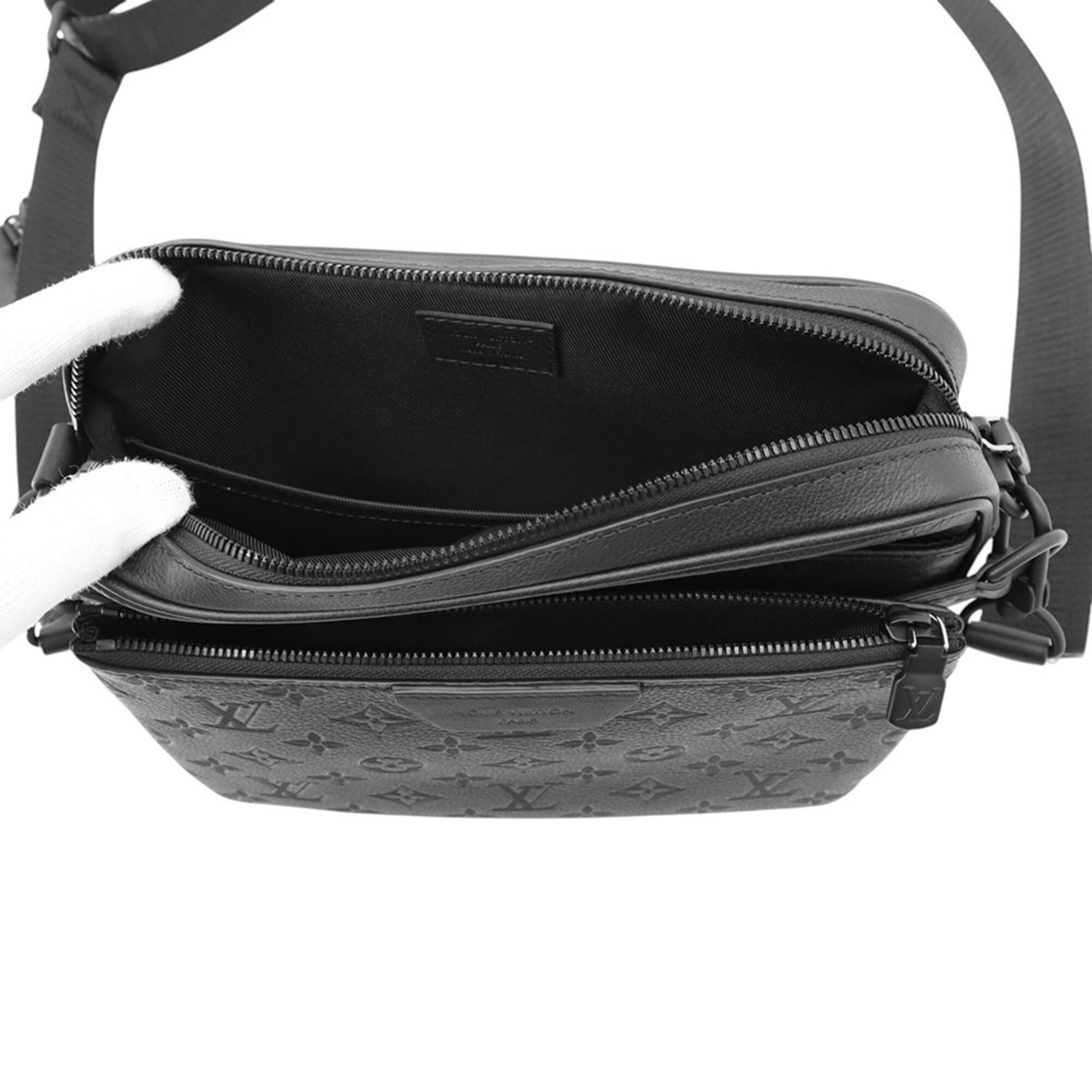 Louis Vuitton Monogram Shadow Trio Shoulder Bag M26713 LOUIS VUITTON Black Handbag for Men — Like New