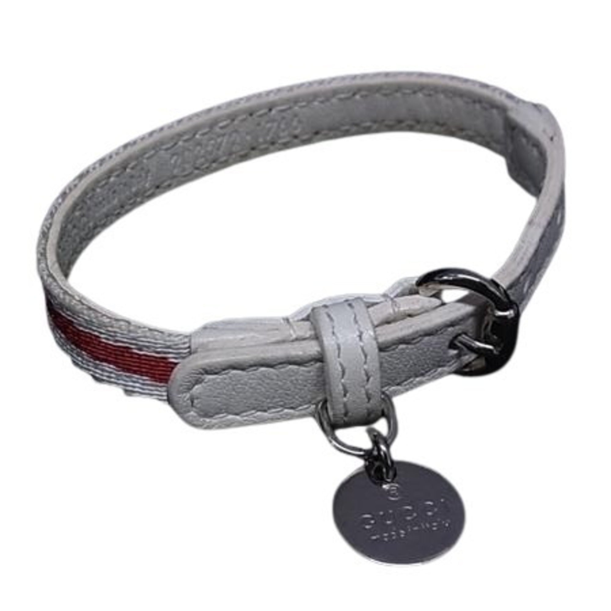 GUCCI Charity Bracelet "LOVES YOU" 282572 in White and Red Leather Canvas for Men Women