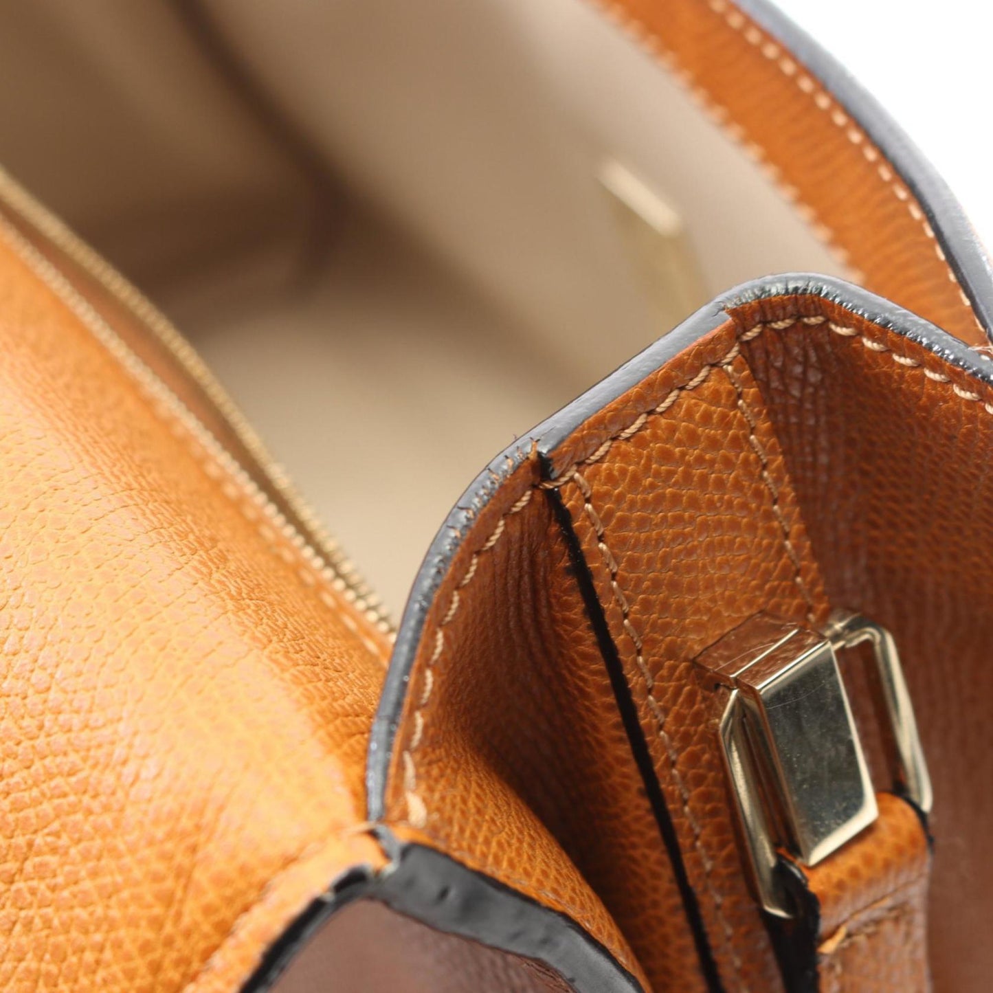 Valextra Medium Iside Handbag, Women's Leather, Brown, V5E56