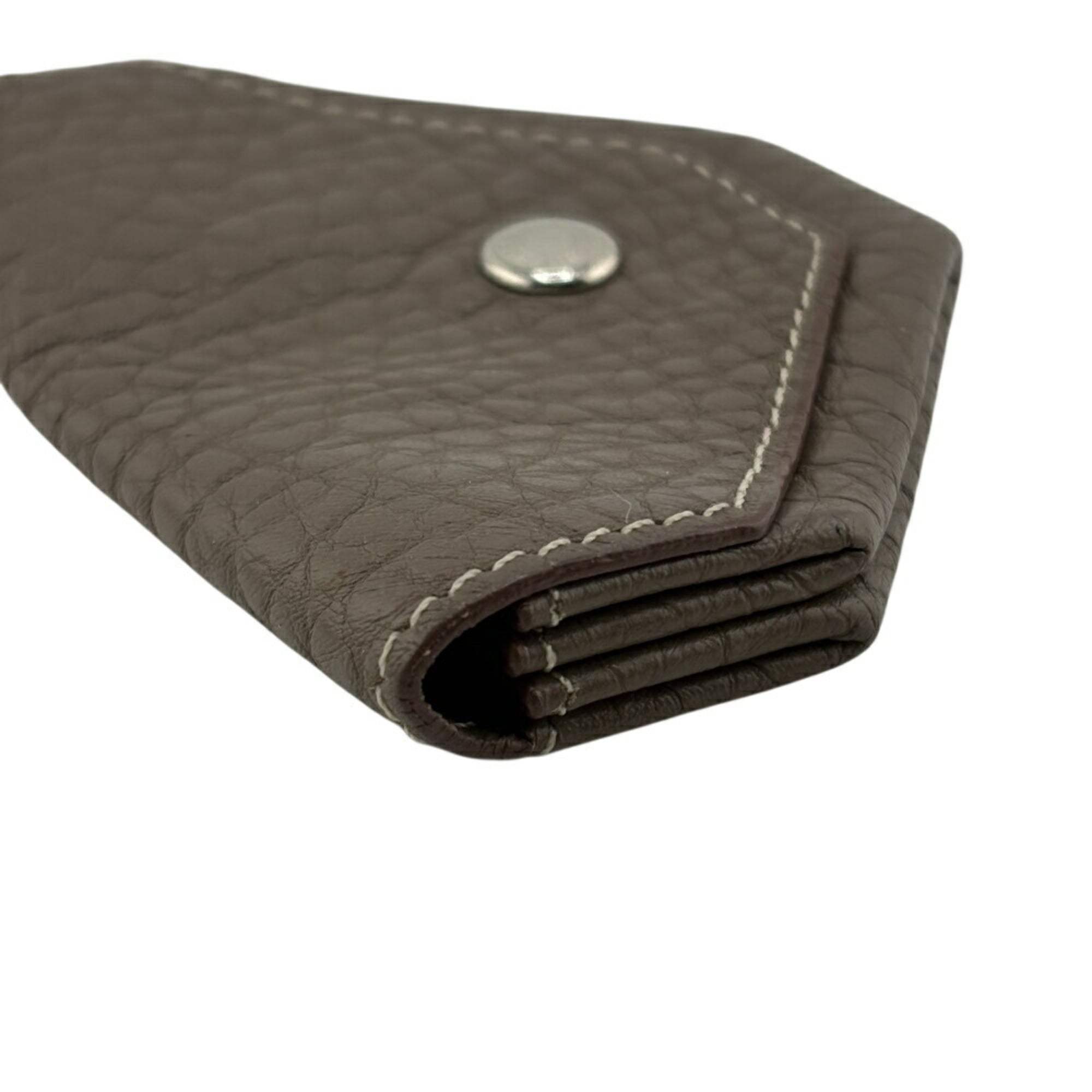 HERMES Levain Quatre coin purse, grey, unisex