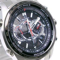 Casio Edifice Multi-Band 6 EQW-M710DB-1A2JF Stainless Steel Gray Solar Radio-Controlled Chronograph Watch with Dial - Men's — Good