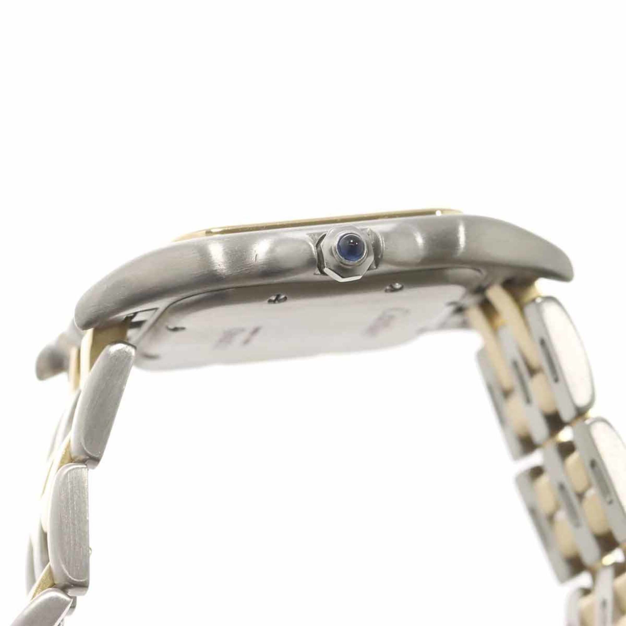 Cartier Panthère MM 2-Row 83083242 Date Two-Tone Boys' Watch Ivory YG Yellow Gold Quartz — Very Good