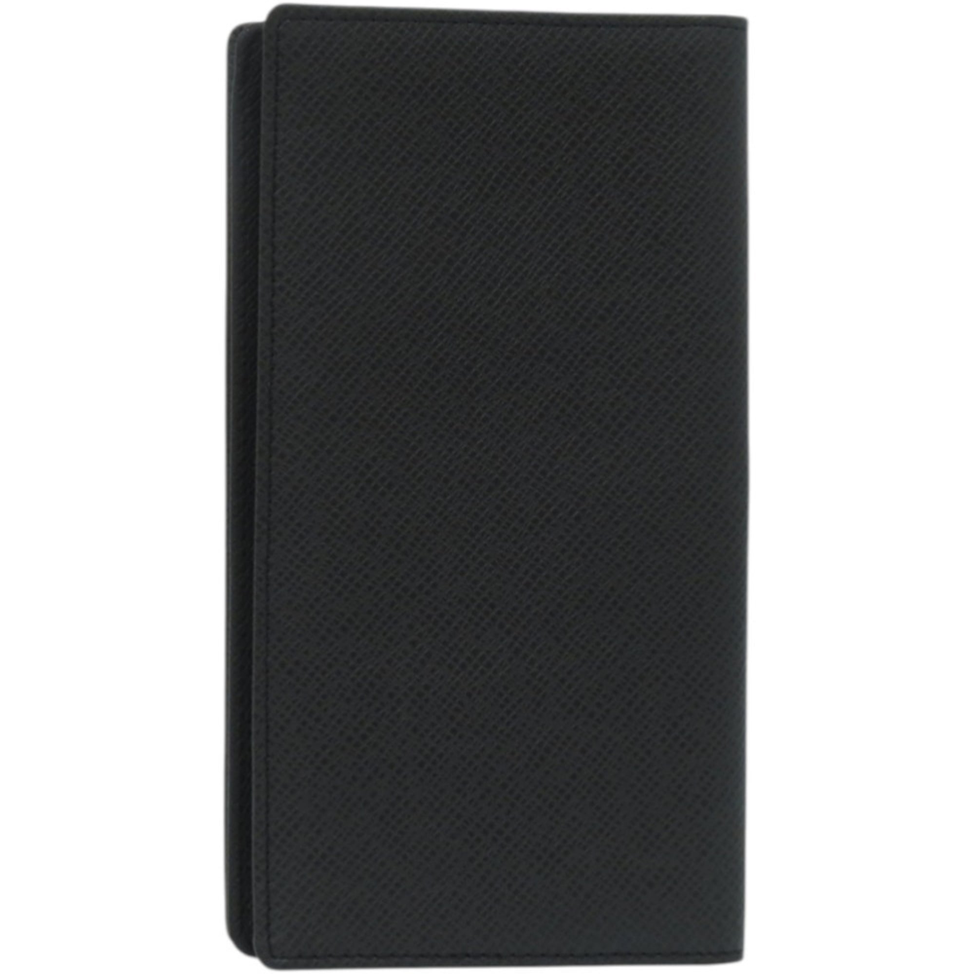 Excellent condition, no stickiness. Louis Vuitton Porte Carte Credit M31002 Taiga Black LV long wallet 1355