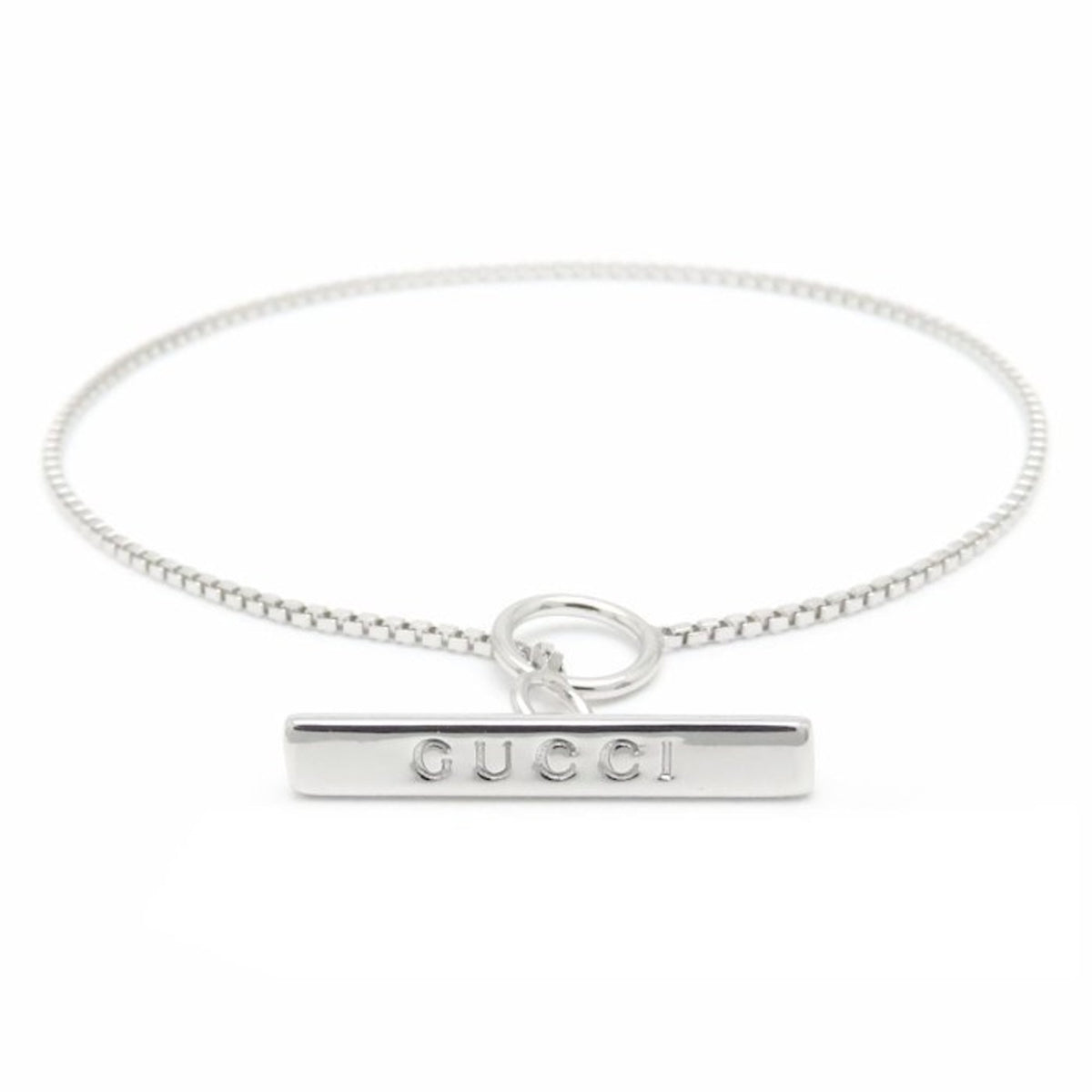GUCCI Lariat Bracelet #17 18KWG Women's 295198 — Like New
