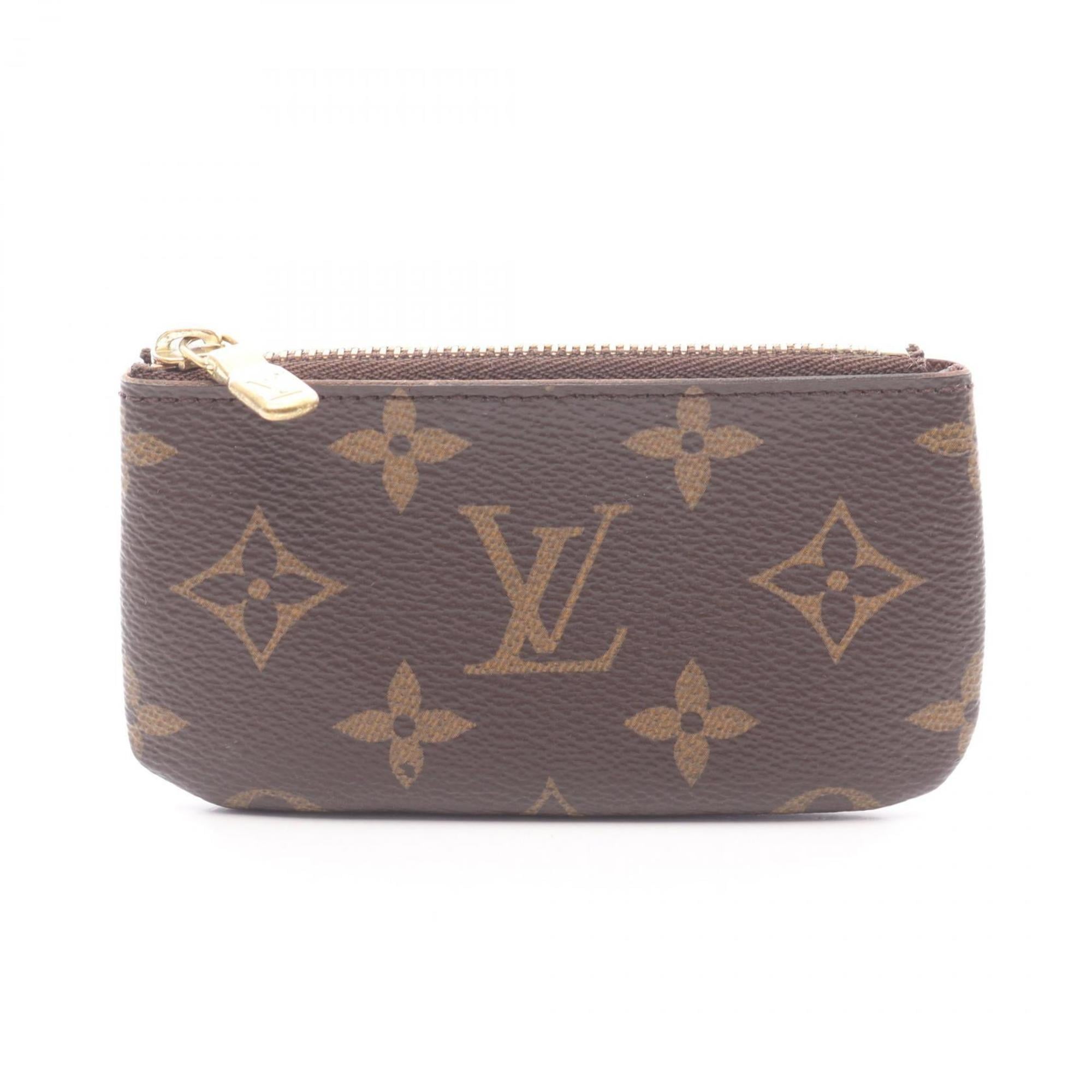 Louis Vuitton Pochette Cle Wallet with Coin Purse, Coated Canvas, Monogram, Brown, Men's and Women's, M62650