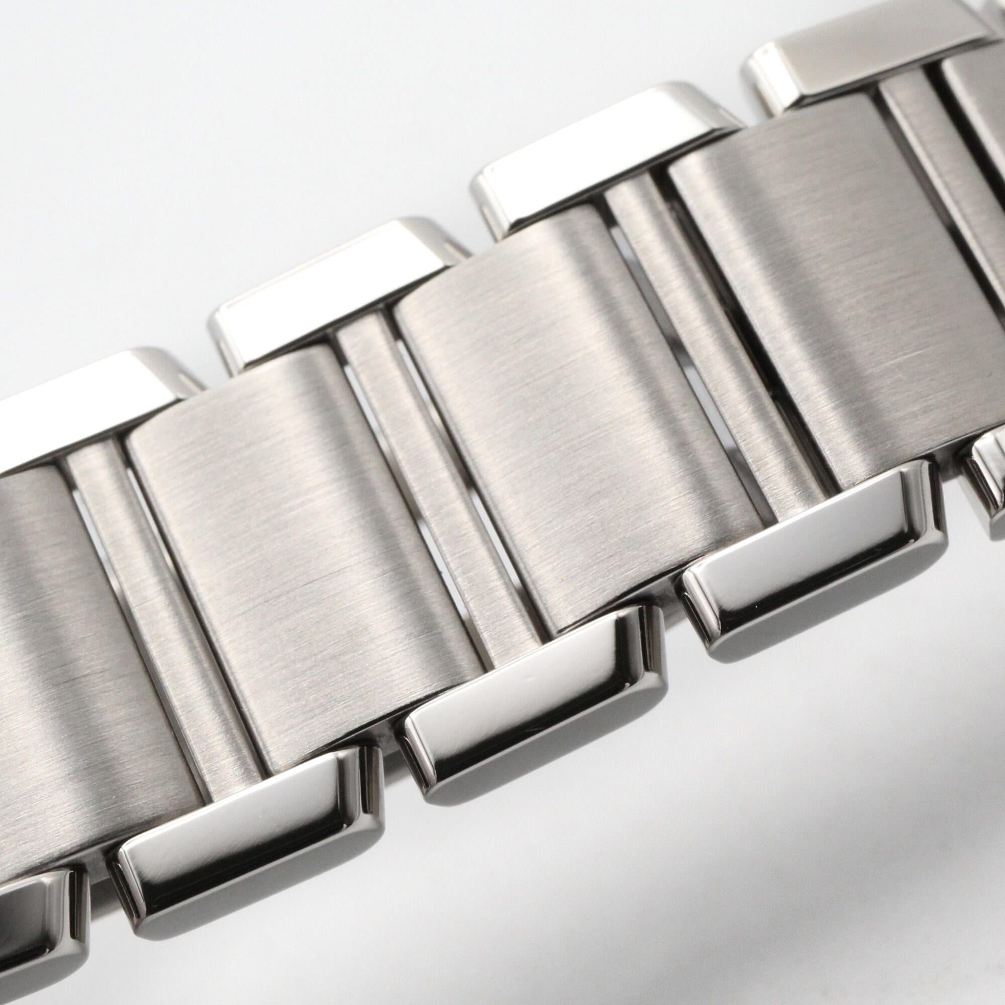Cartier Tank Française SM Watch, Stainless Steel, Women's, Black, W51026Q3 — Very Good