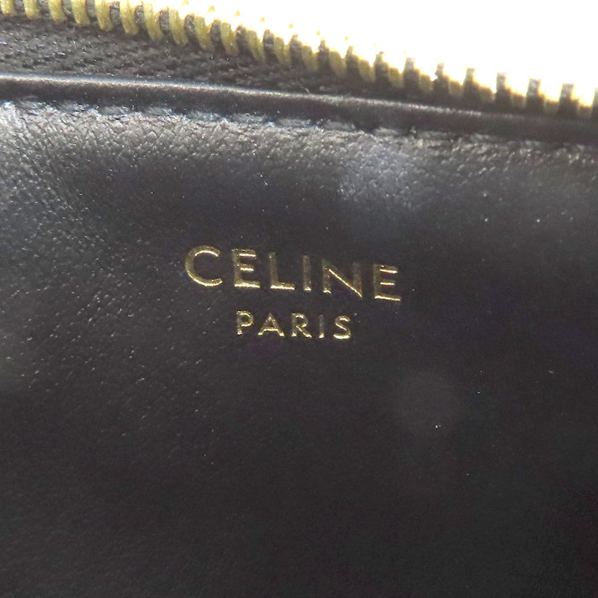Celine Triomphe coin case, leather, women's, CELINE
