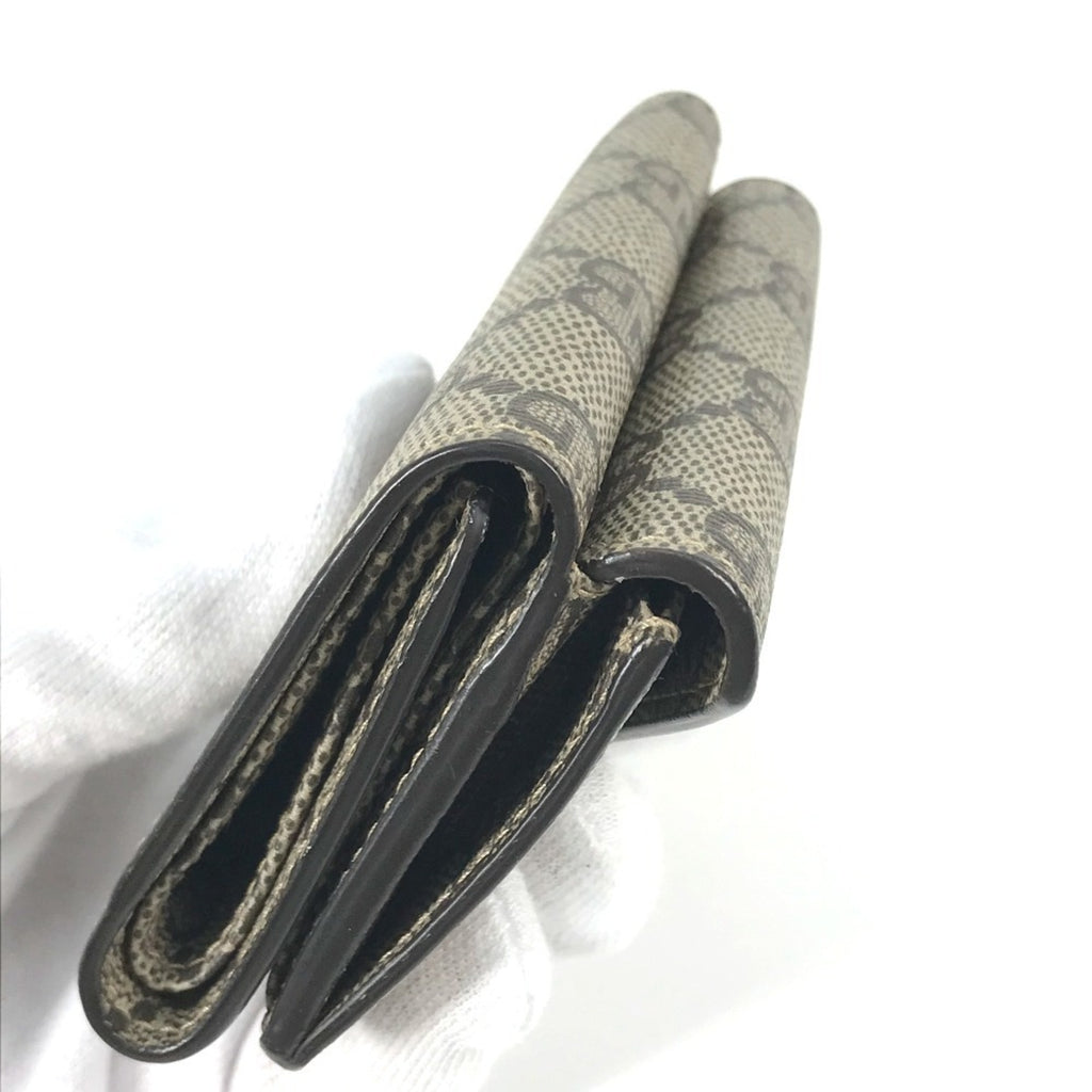 GUCCI 681704 BALENCIAGA Paper Mini The Hacker Project Tri-fold Wallet in GG Supreme Canvas, Unisex, Beige