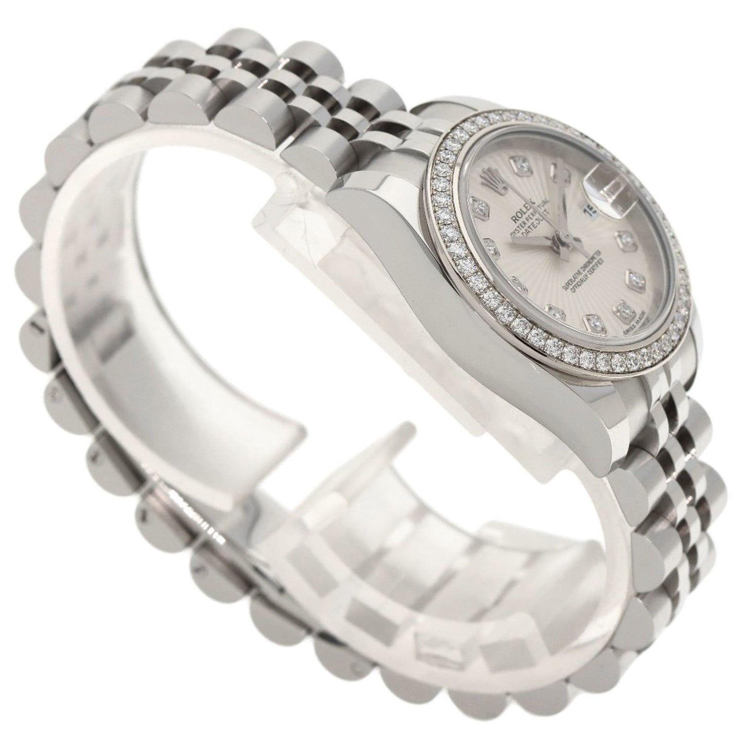 Rolex 179384G Datejust 10P Diamond Watch Stainless Steel SS Ladies ROLEX