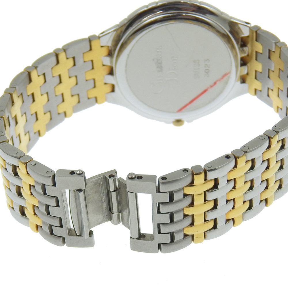 Christian Dior Combination Watch 3023 Stainless Steel x Gold Plated Quartz Analog Display White Dial Boys — Very Good