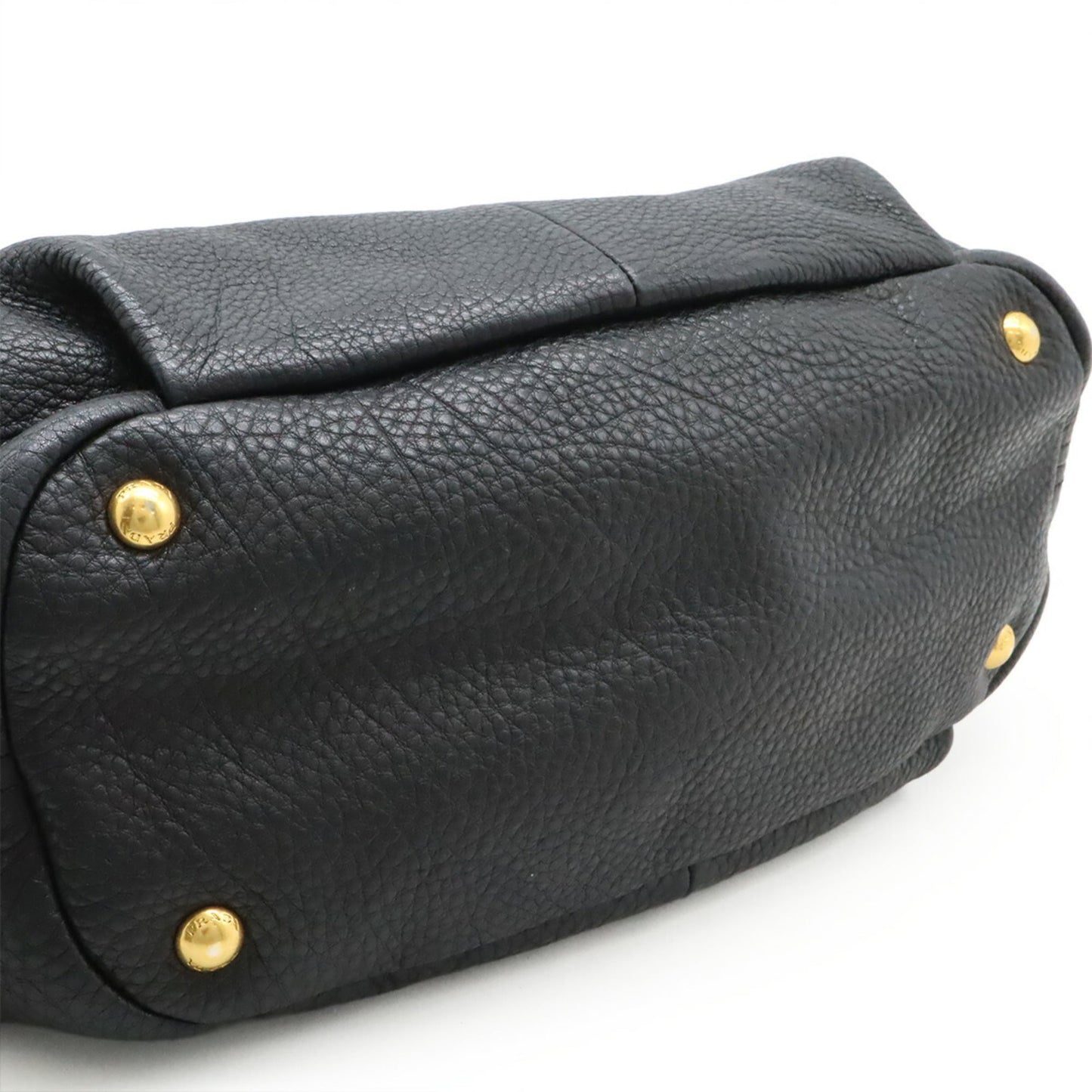 PRADA Prada Tote Bag, Handbag, Leather, NERO, Black, Shoulder BN1777