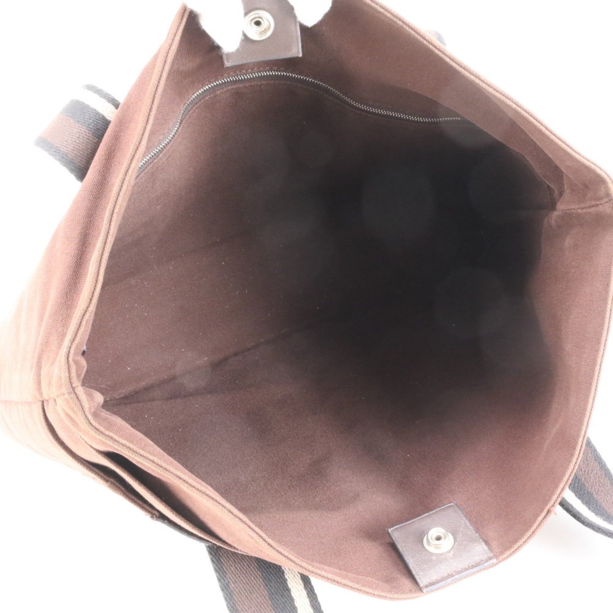 Hermes Hermès Troca Horizontal MM Leather Tote Bag Shoulder Handbag Brown Women's