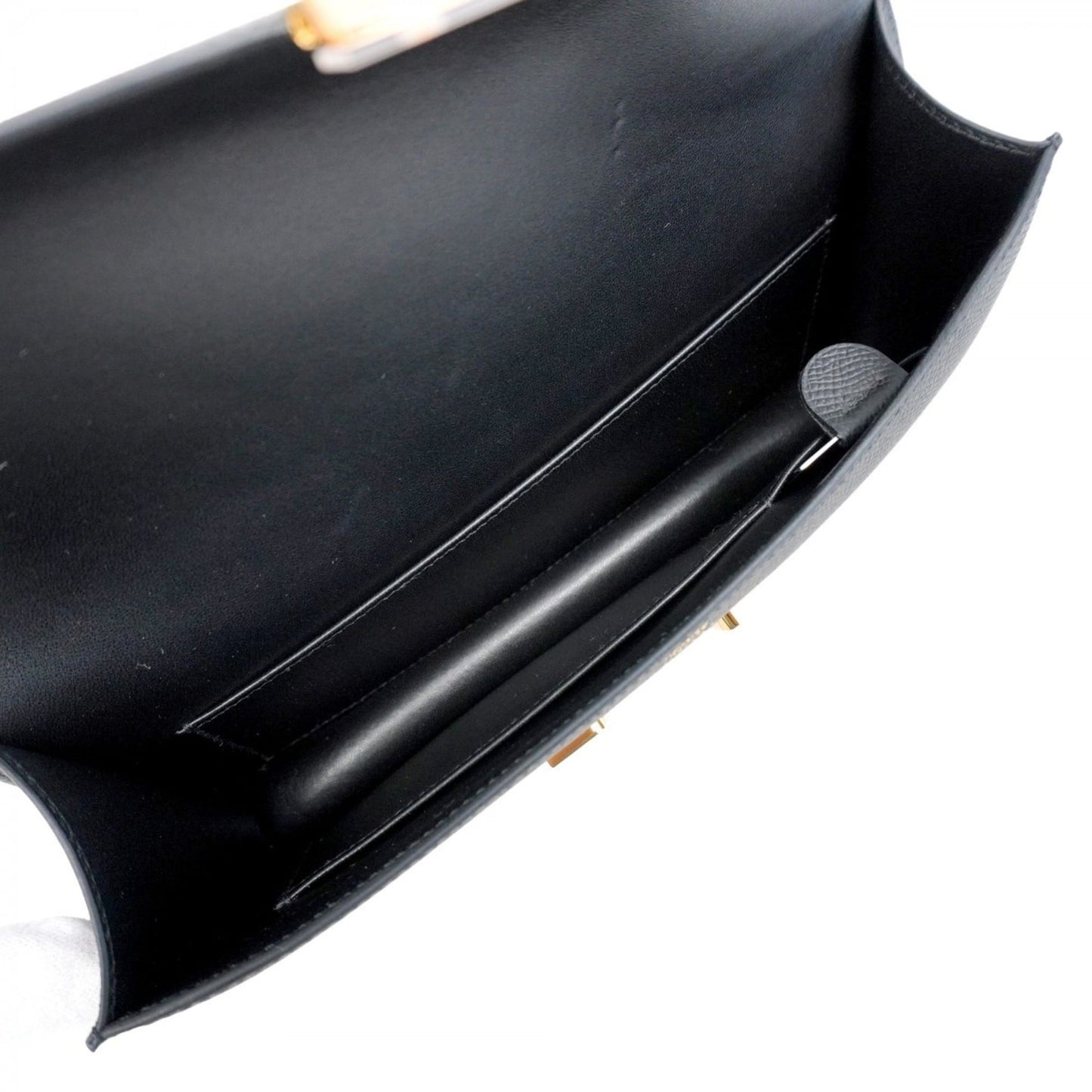 Hermes Hermès Constance Elan Shoulder Bag, Epsom Leather, Black, Double Stamp, Women's