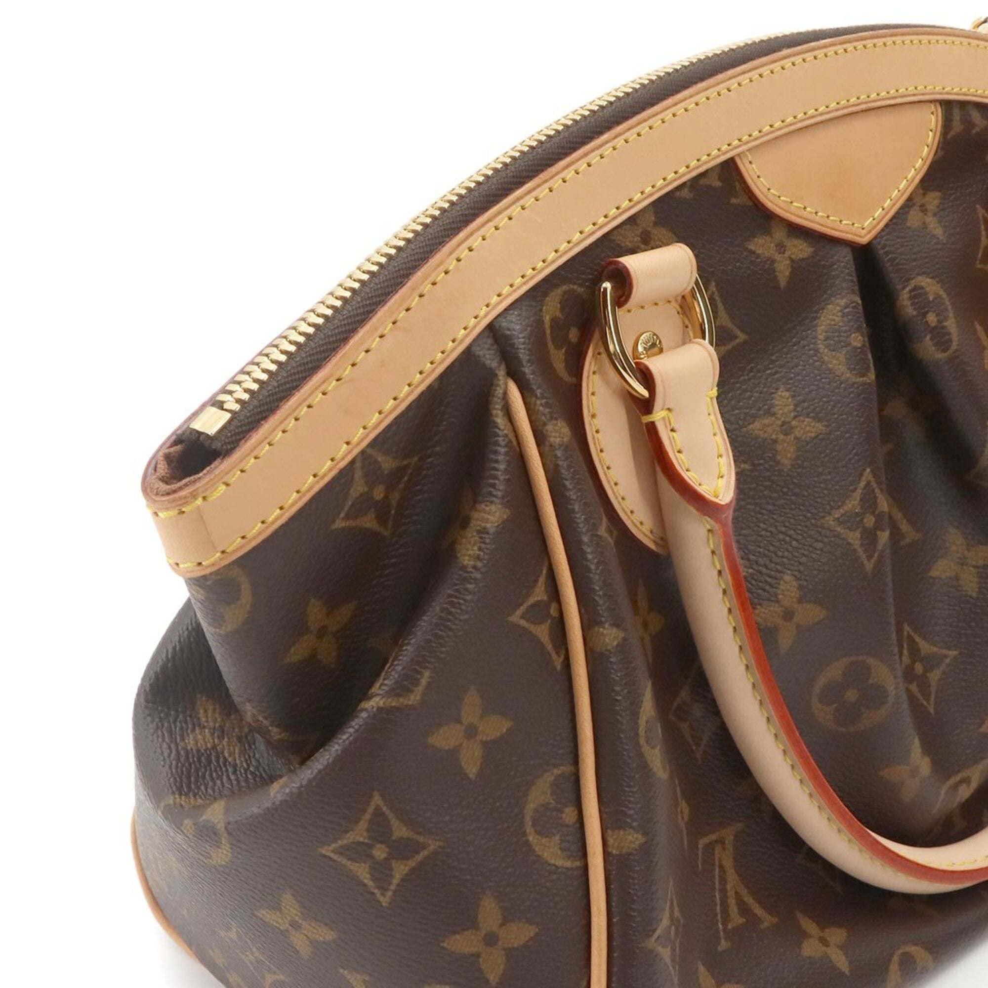 Tivoli PM Louis Vuitton Monogram Handbag Brown M40143 Gold Hardware — Like New