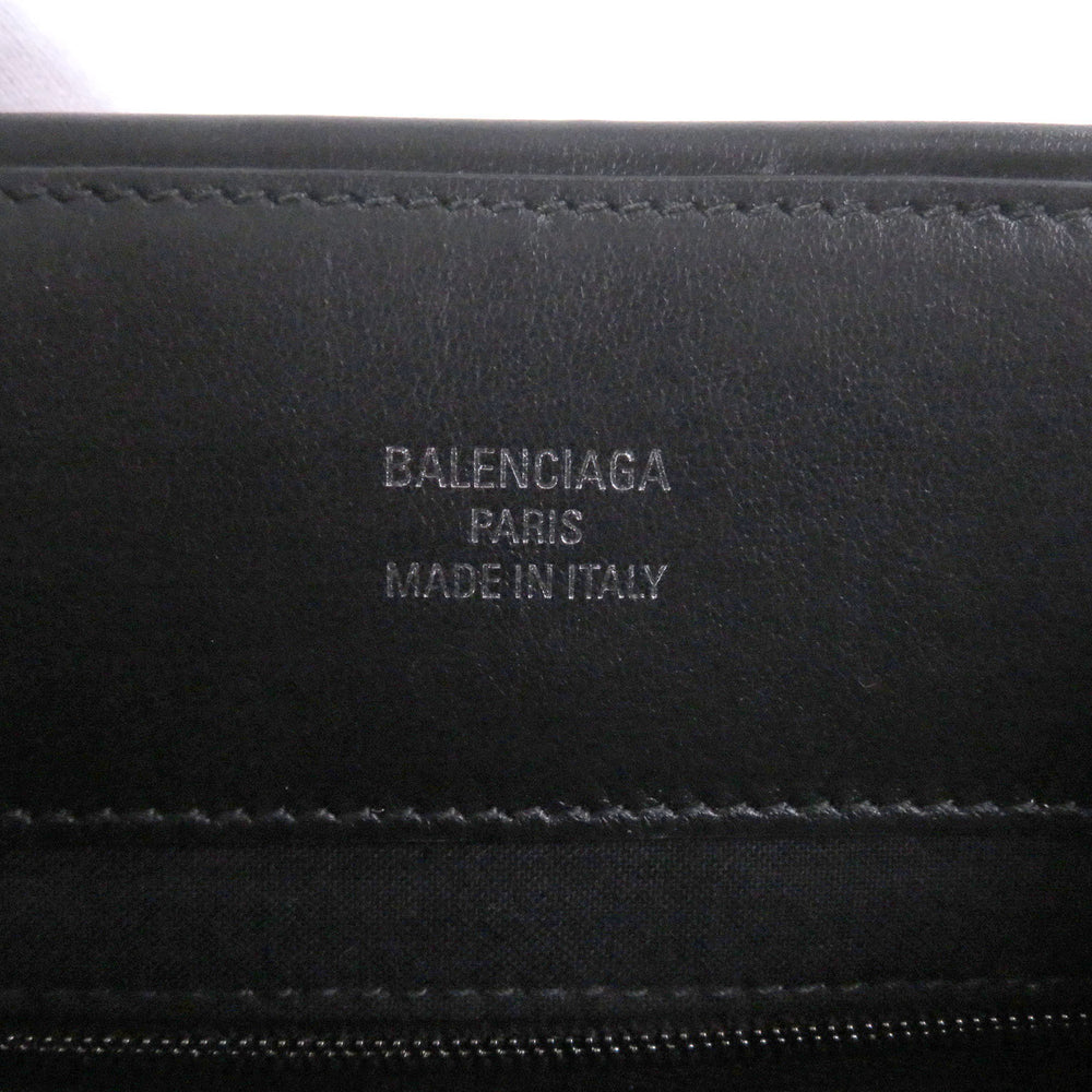BALENCIAGA 759941 DUTY FREE TOTE S Canvas Leather Logo Print Chain Shoulder Handbag Light Beige Black Comes with Dust Bag Made in Italy Women's — Like New