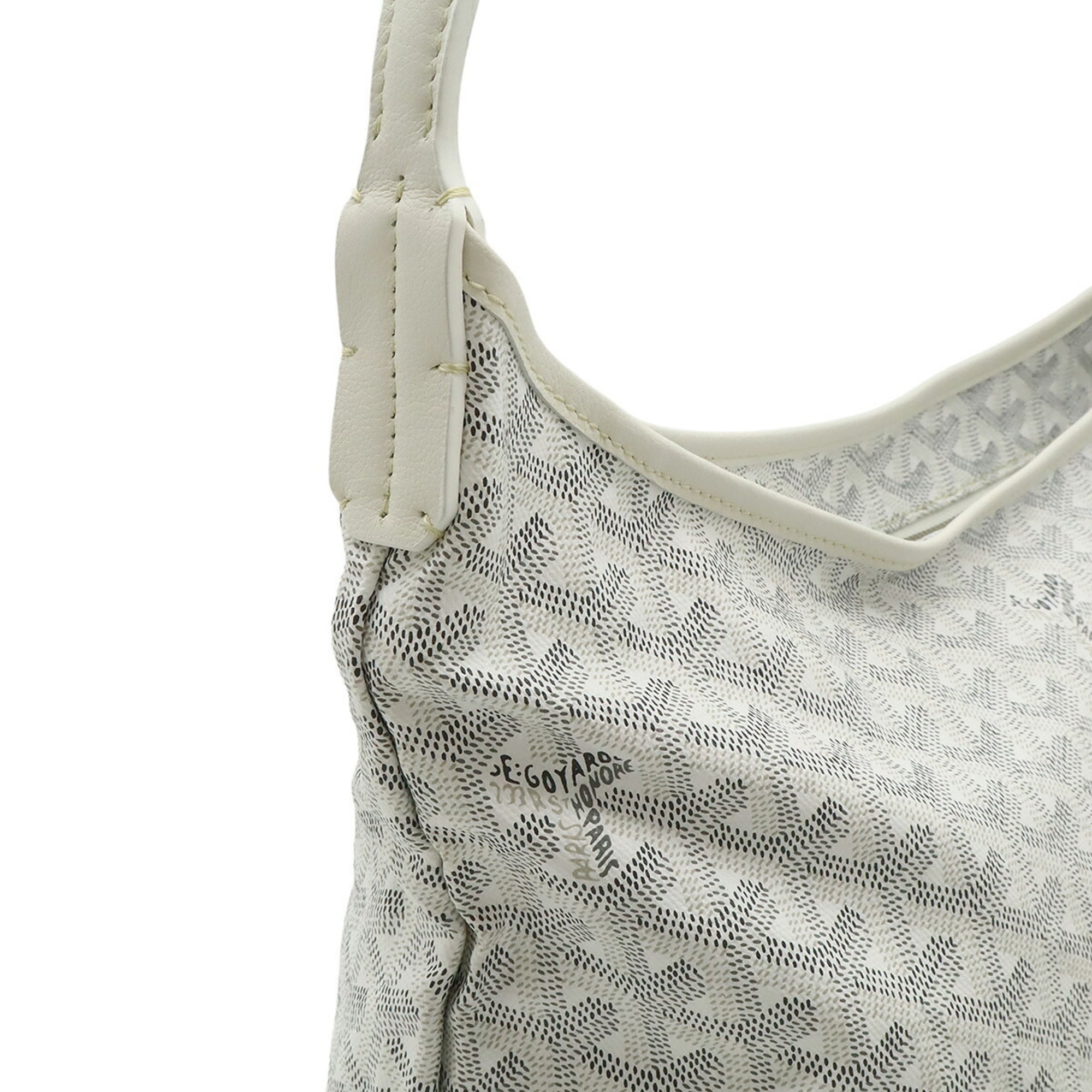 GOYARD Goyard Bohème Hobo Bag Shoulder Coated Canvas Leather White Gray Pouch Not Included