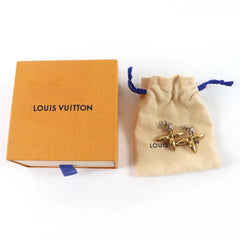 LOUIS VUITTON M00630 Boucles d'Oreilles Louisette pendant earrings, gold and silver, with box dust bag, made in Italy, women's — Like New