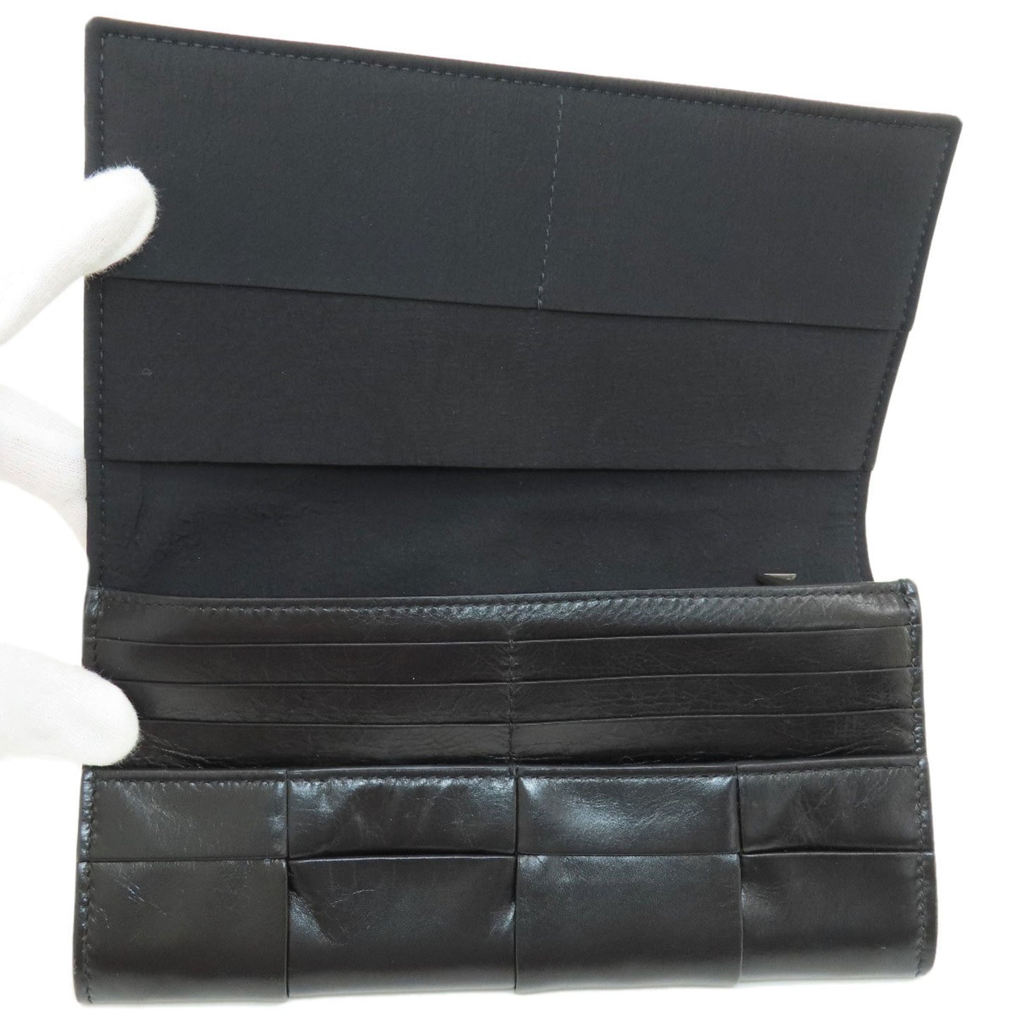 Bottega Veneta Maxi Intrecciato Long Wallet Leather Women's