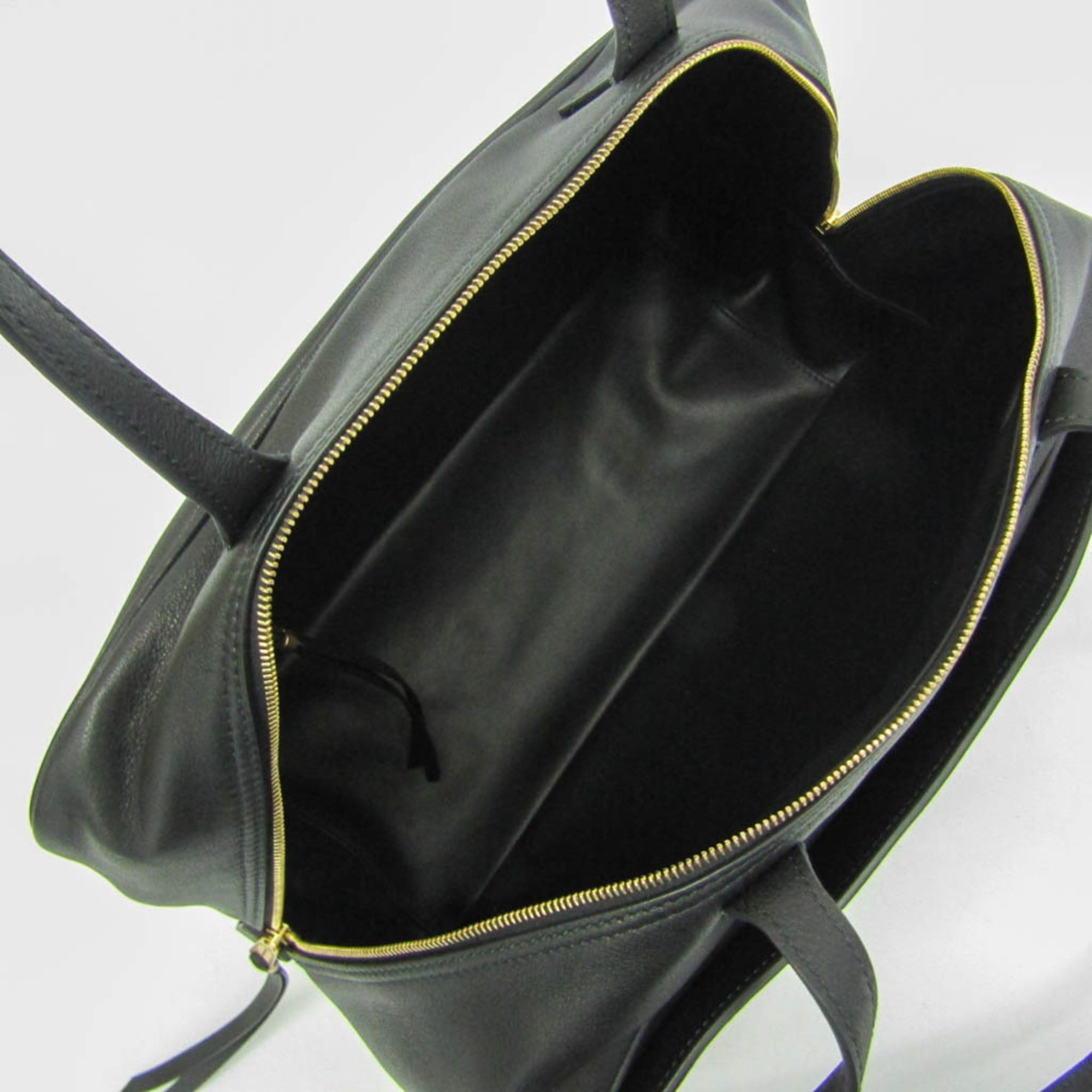 Balenciaga Carry Bowling Bag 826425 Women's Leather Handbag,Shoulder Bag Black — Like New