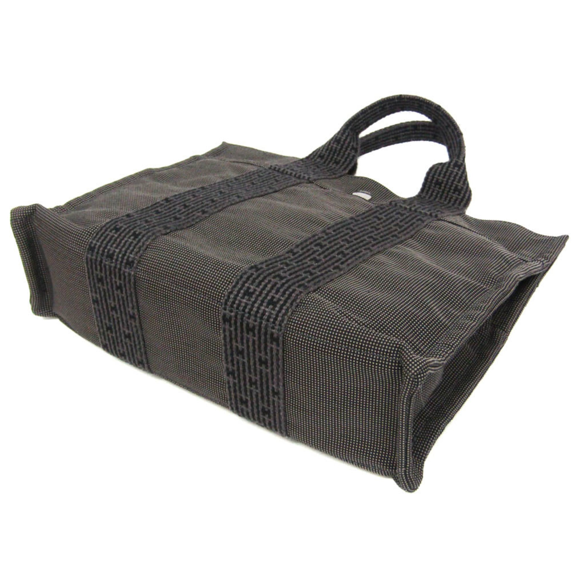 Hermes Her Line PM Women,Men Polyamide,Polyester Tote Bag Black,Gray — Like New
