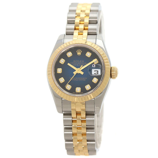 Rolex 179173G Datejust 10P Diamond Watch Stainless Steel SSxK18YG K18YG Ladies ROLEX