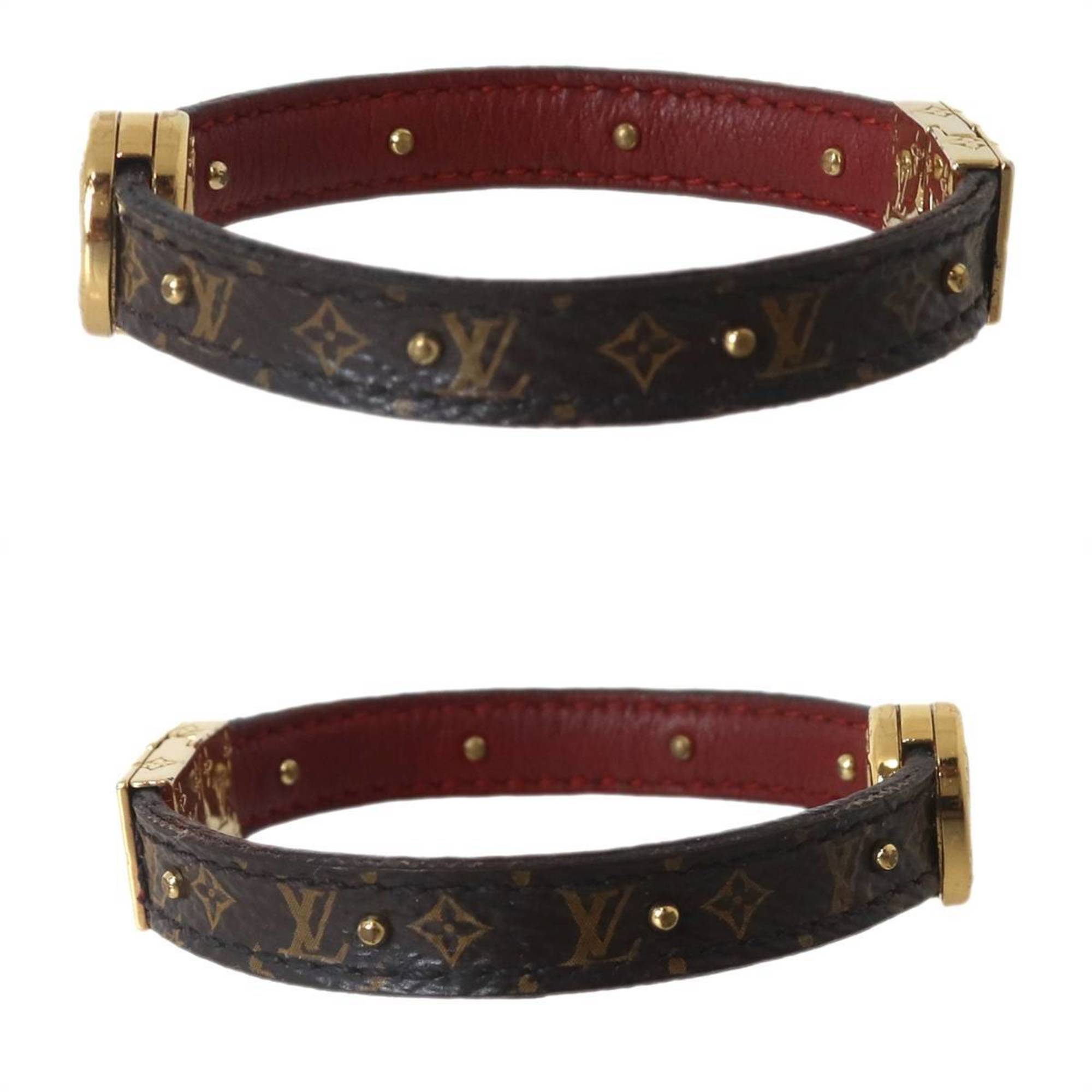 LOUIS VUITTON LV Circle Reversible Bracelet Monogram x Gold M6137E BC1119
