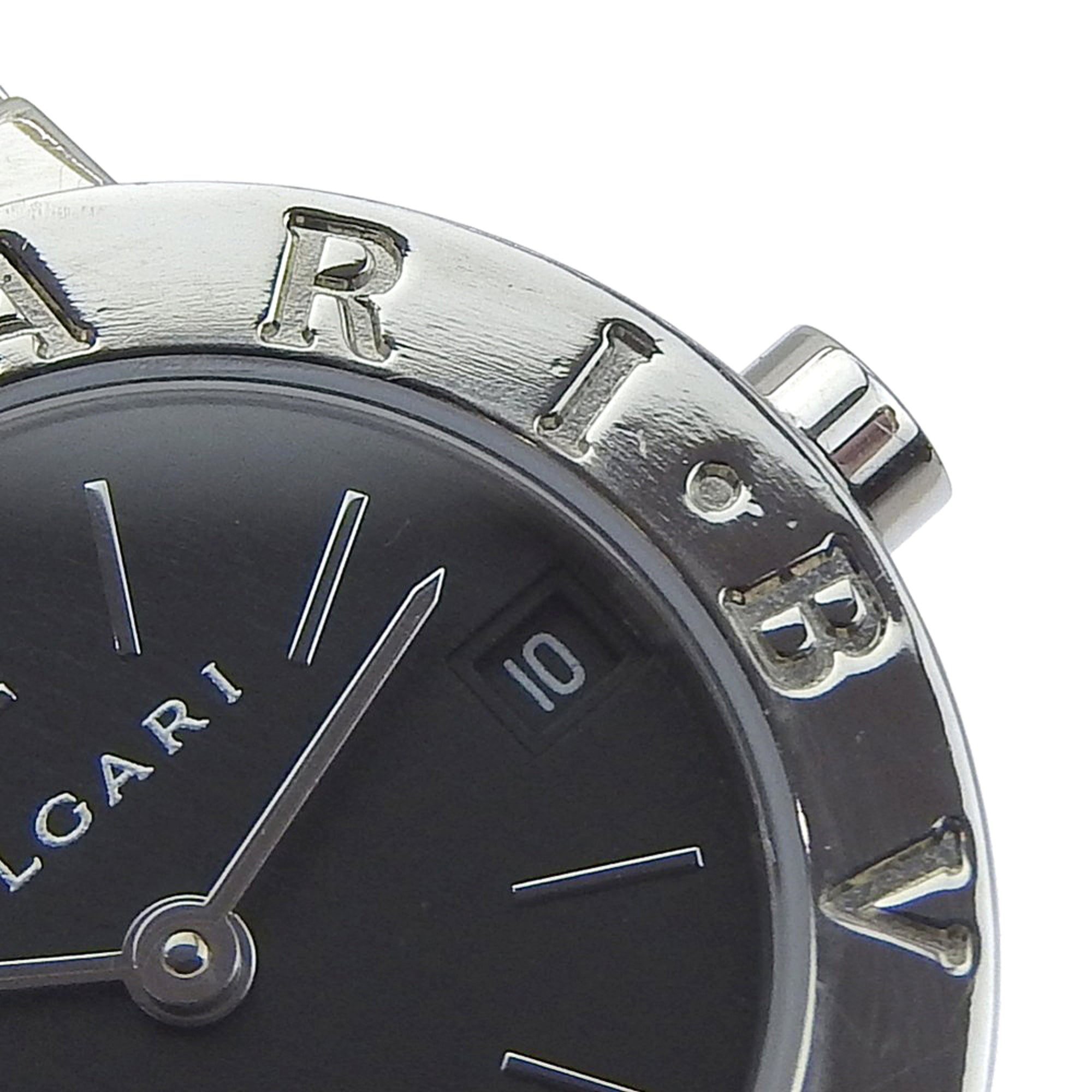 BVLGARI Watch BB23SS Stainless Steel Quartz Analog Display Black Dial Women's — Very Good