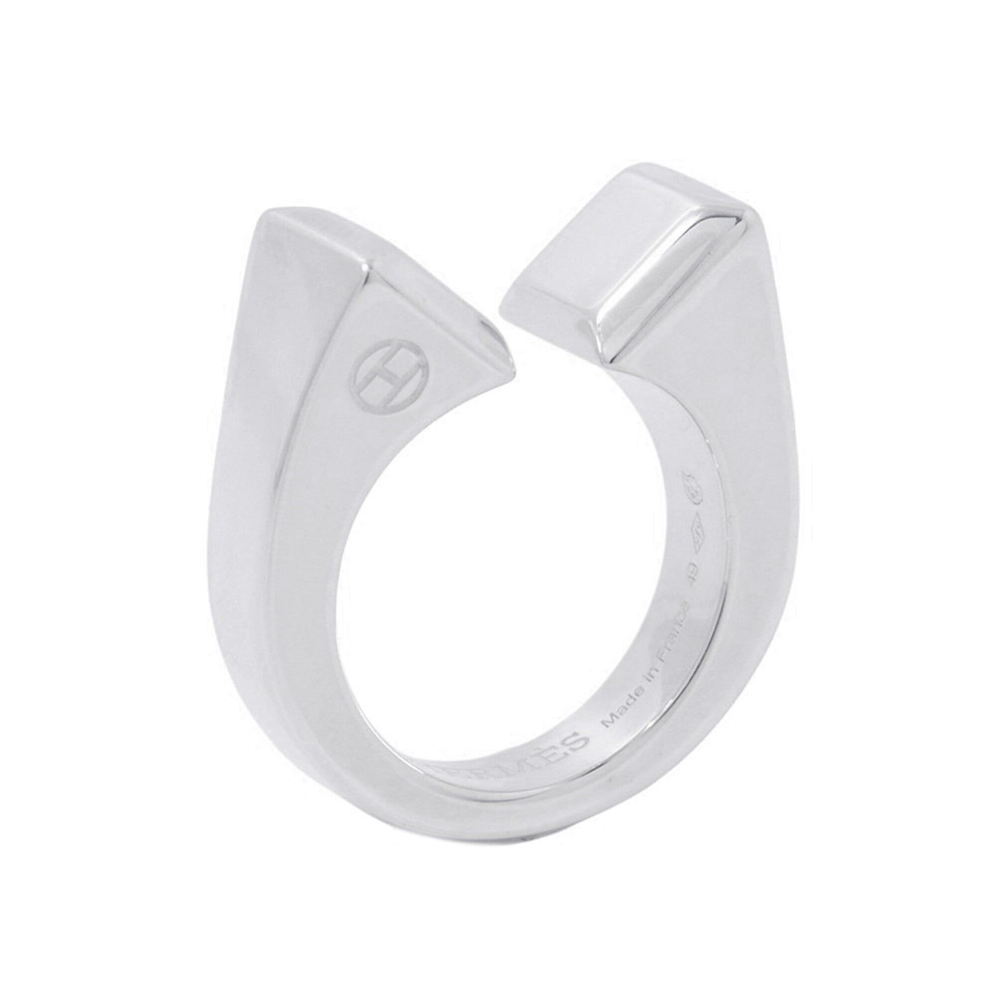 Hermes ring, Clou de Forge ring GM, SV925 silver, size 49. HERMES ring — Like New