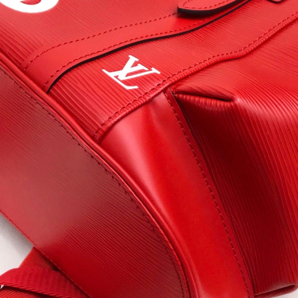 LOUIS VUITTON M53414 Louis Vuitton x Supreme Epi Christopher PM Backpack, Leather, Men's, Red — New - Store Return