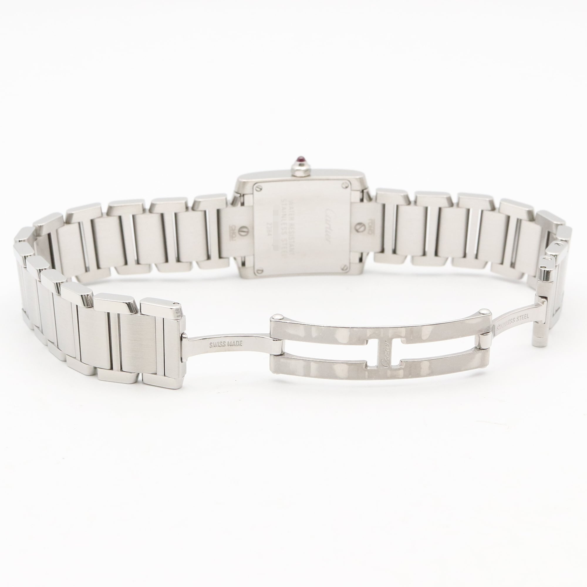 Cartier Tank Française SM Watch, Stainless Steel, Ladies, Pink/Pink Shell, W51028Q3 — Very Good