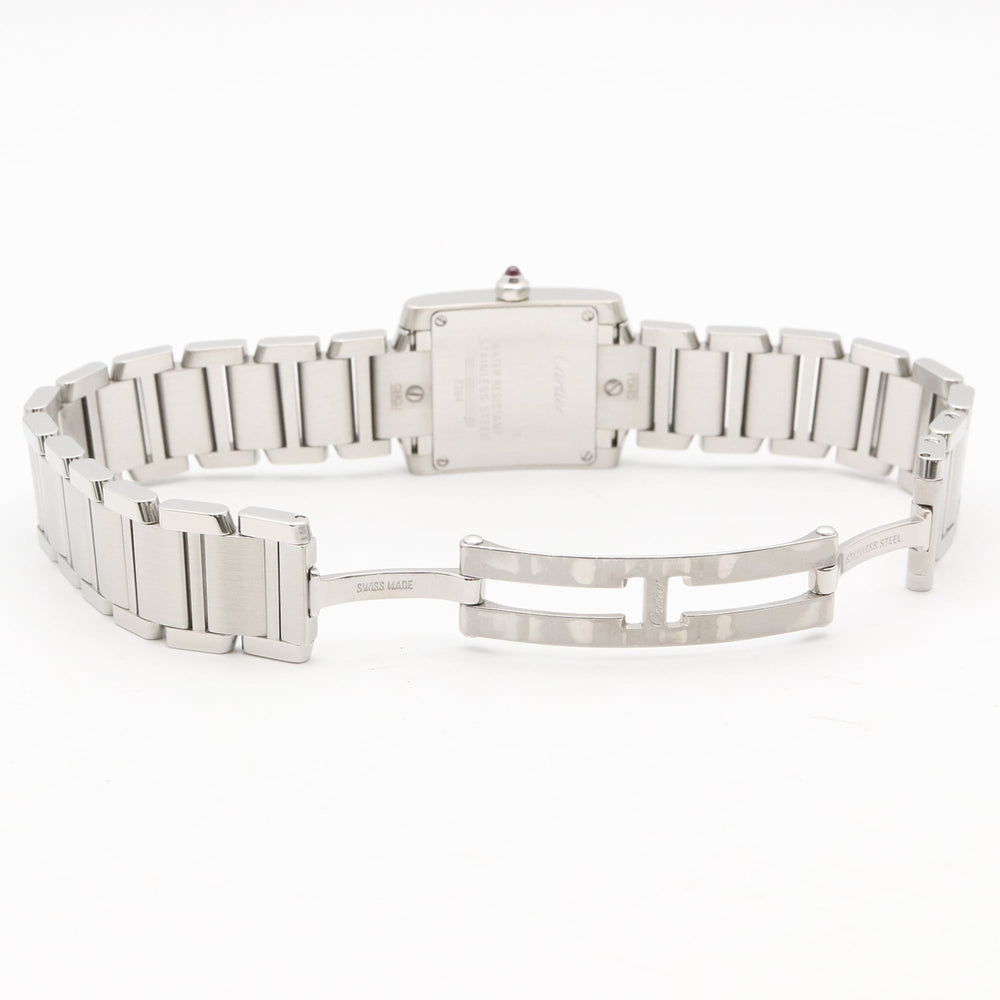 Cartier Tank Française SM Watch, Stainless Steel, Ladies, Pink/Pink Shell, W51028Q3 — Very Good