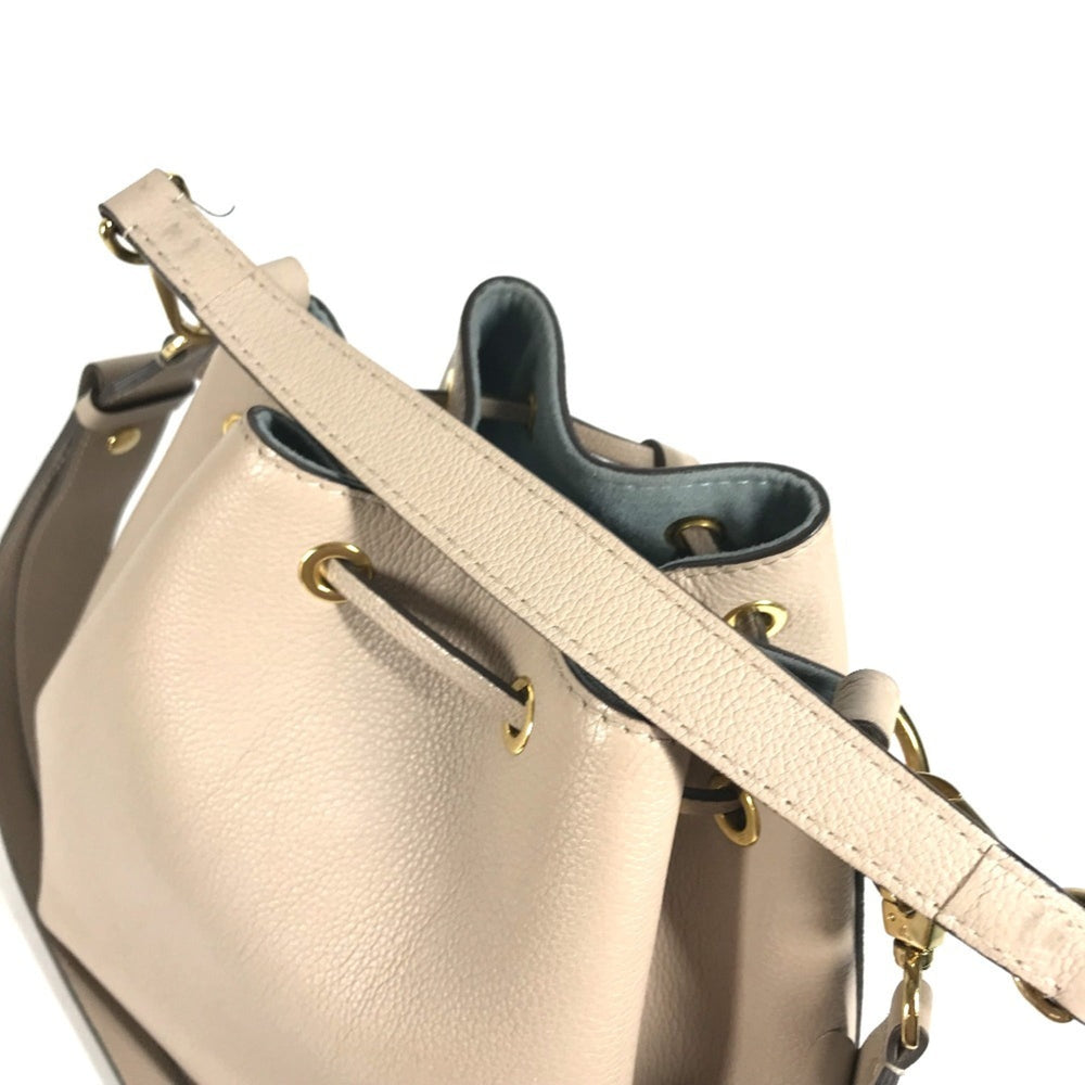 LOUIS VUITTON M57688 Lockme Bucket NV Handbag, 2-Way Drawstring Shoulder Bag, Leather, Women's, Sand Beige — Like New