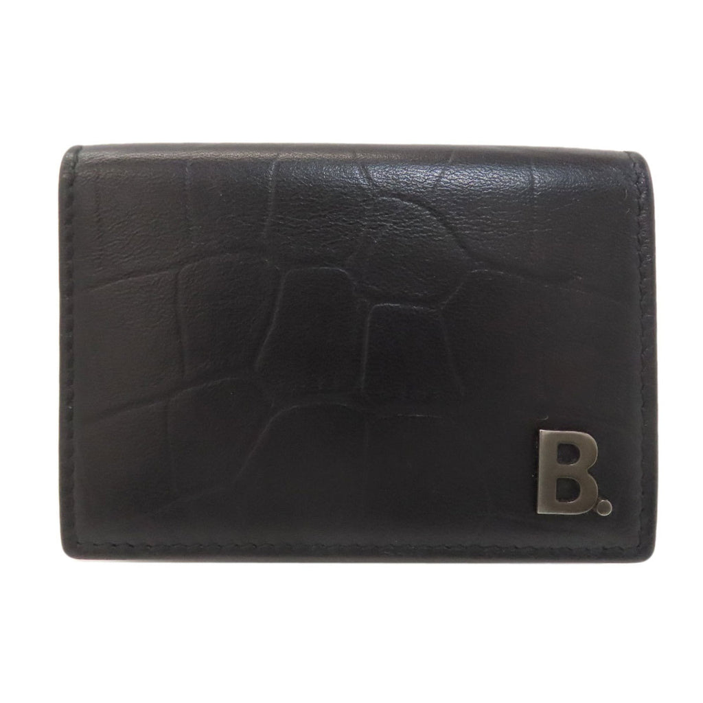 Balenciaga Compact Wallet Logo Bifold Leather Women's BALENCIAGA