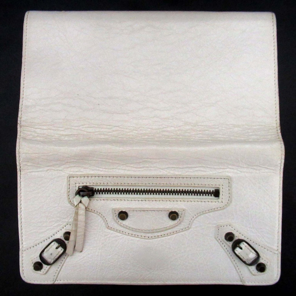 BALENCIAGA Classic Money Long Wallet, 163471, Off-White, for Men and Women, with Bill Compartment, Card Slots, Coin Purse