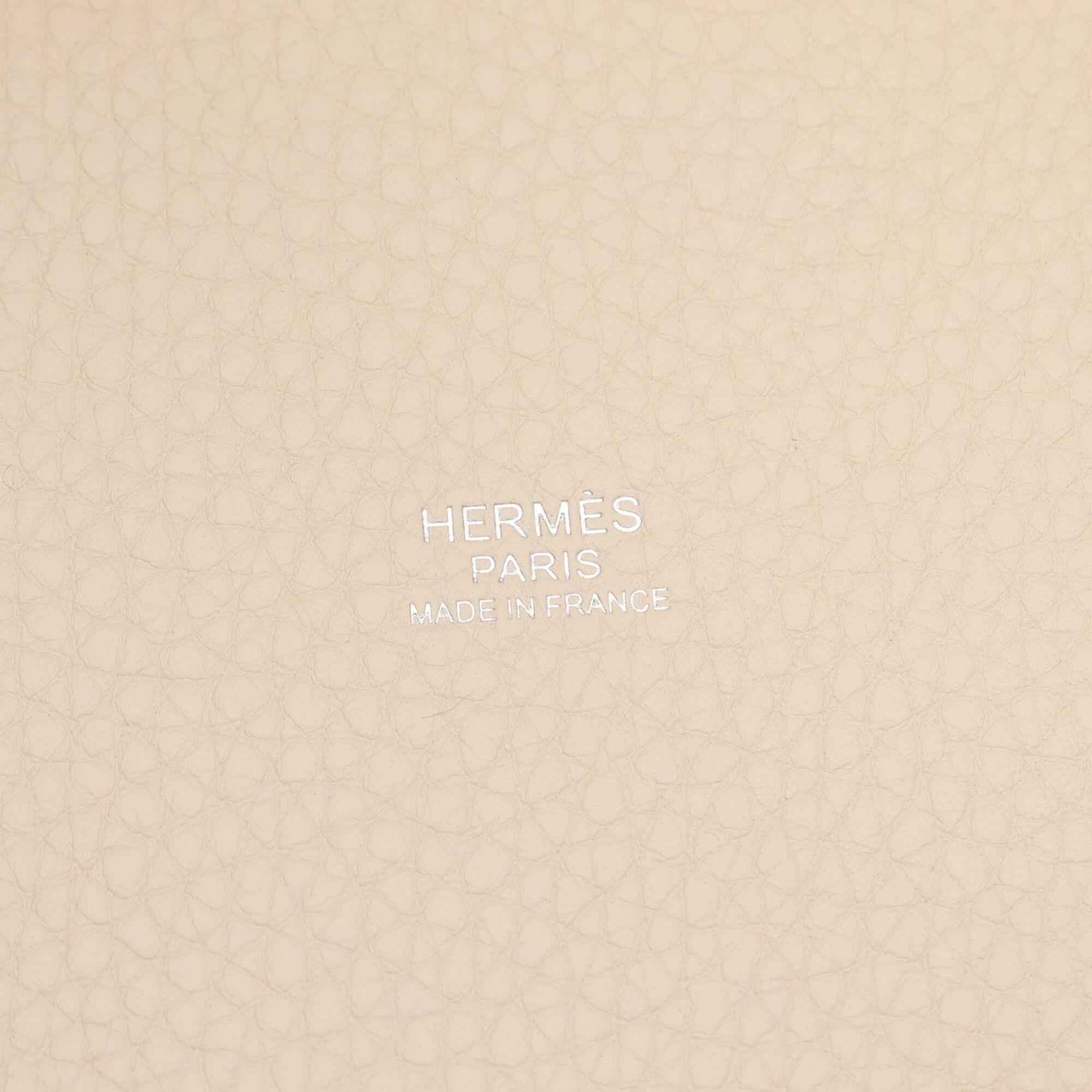 Hermes Picotin Lock PM Handbag, Leather, Taurillon Clemence Women's, White — New - Store Return