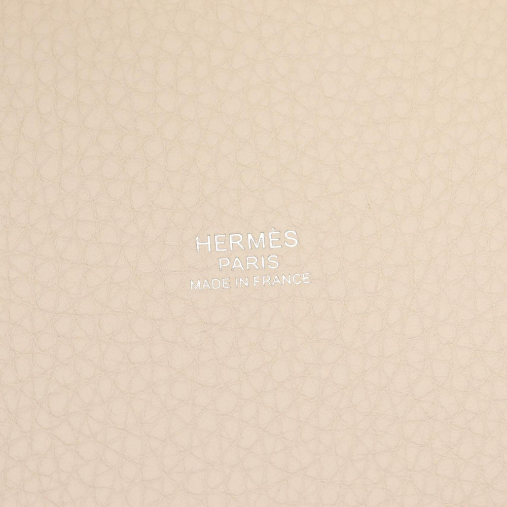 Hermes Picotin Lock PM Handbag, Leather, Taurillon Clemence Women's, White — New - Store Return