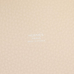 Hermes Picotin Lock PM Handbag, Leather, Taurillon Clemence Women's, White — New - Store Return