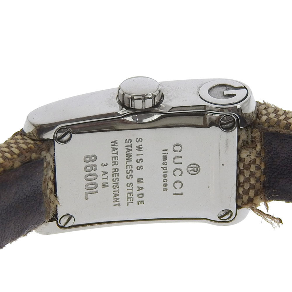 Gucci GUCCI watch 8600L stainless steel quartz analog silver dial women's — Very Good