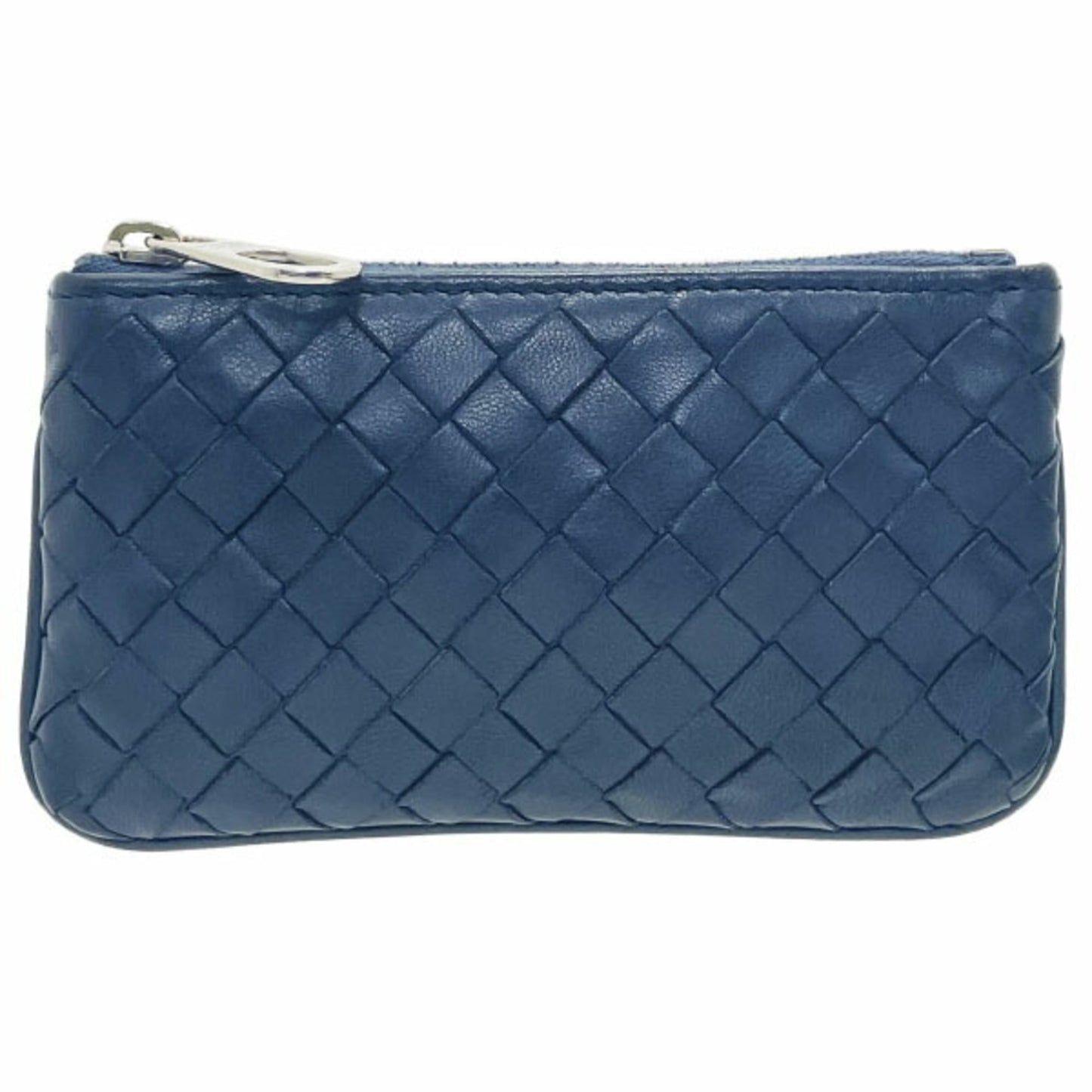 Bottega Veneta Intrecciato Coin Purse in Navy Leather (Product Code: 131232) with Mesh Purse, Keychain, Card Case, and Holder KK-16086)